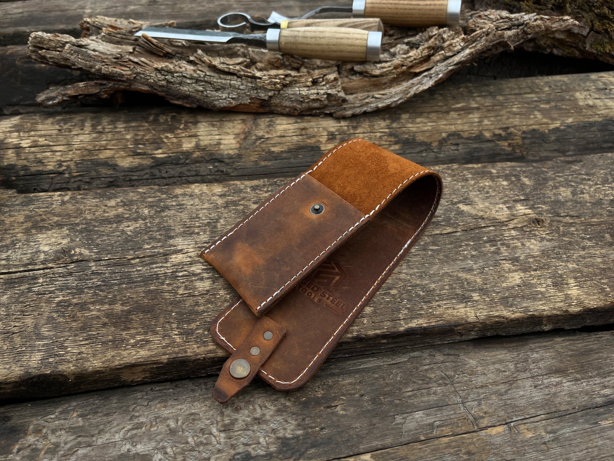 1 Pocket Leather Tool Case - 8