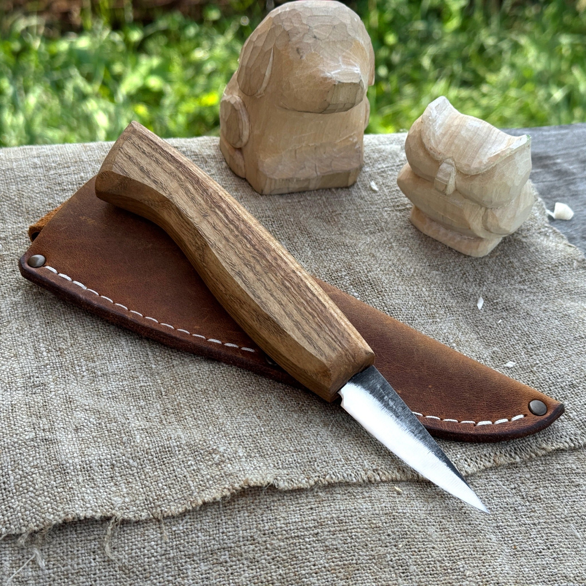 Handgeschmiedetes Kerbschnitzmesser, Klinge 4 cm