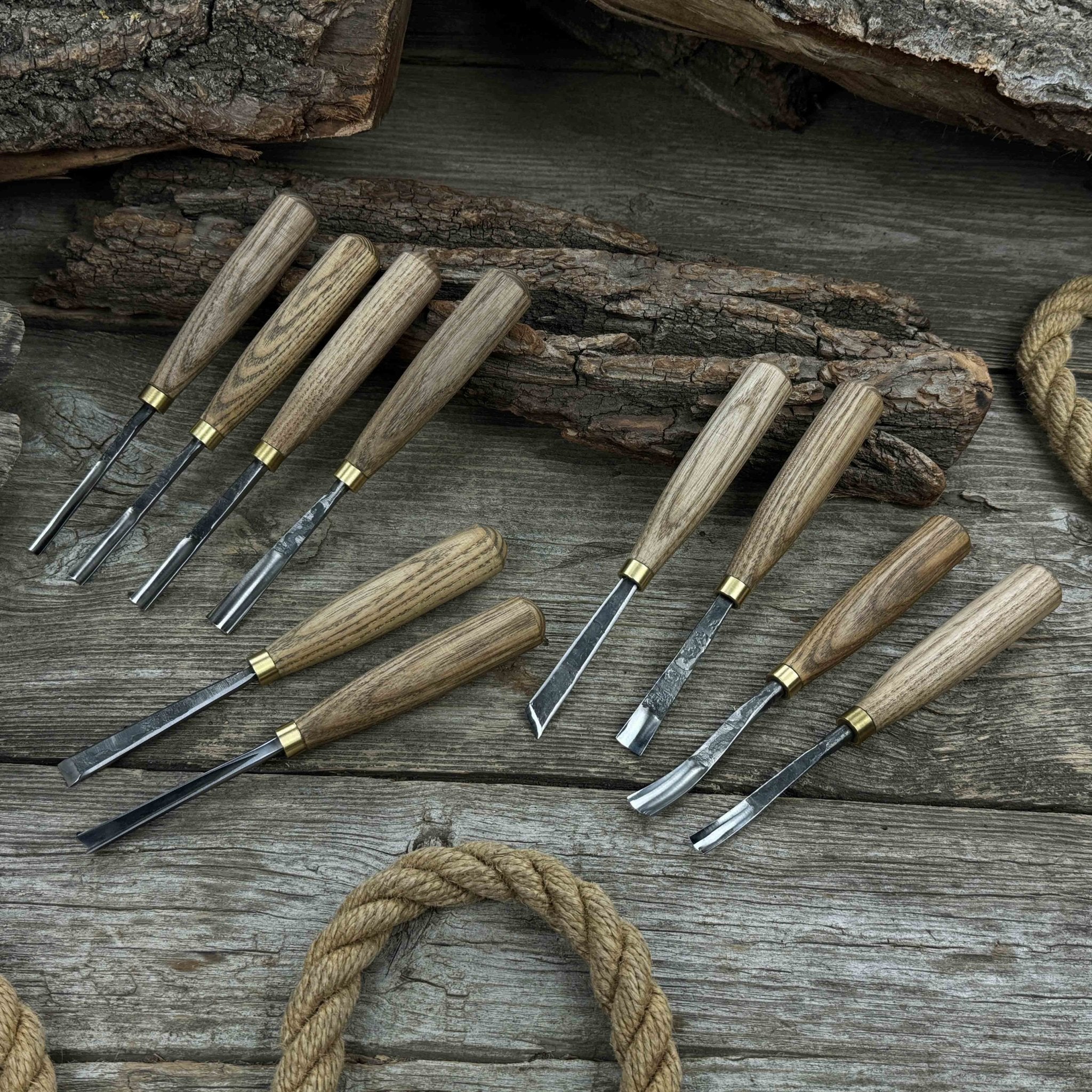 10 - Piece Wood Carving Chisel & Gouge Set - 7