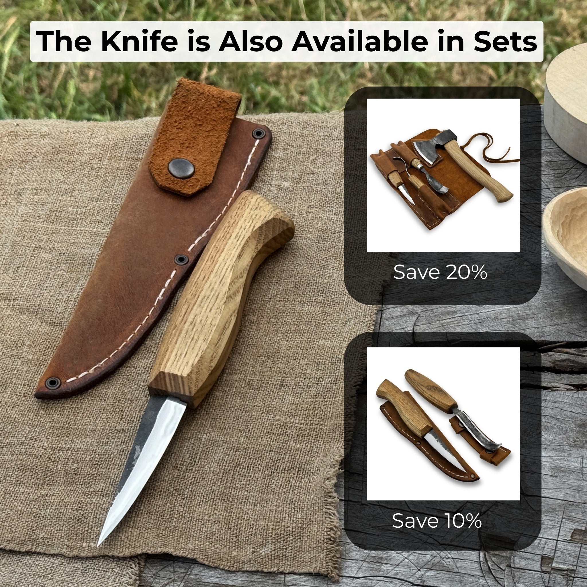 Hand-Forged Sloyd Knife, 7.5 cm (2.95 inches)