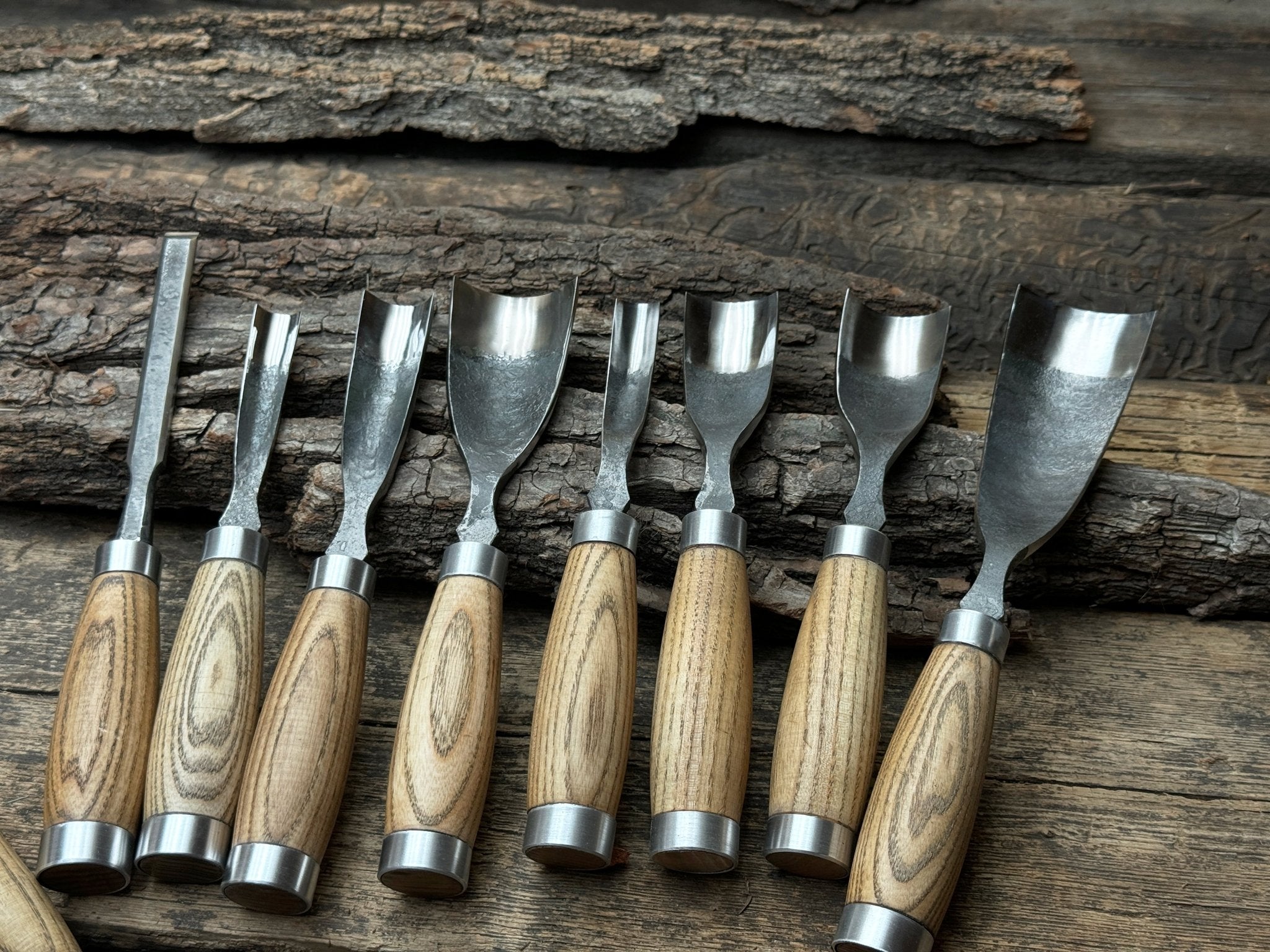 15 - Piece Hand - Forged Wood Carving Tool Set - 8