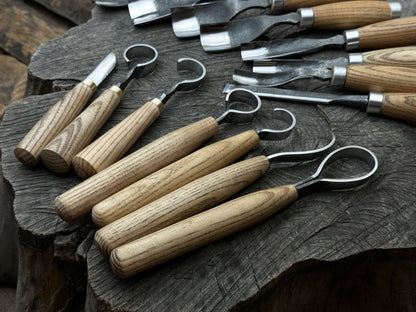 15 - Piece Hand - Forged Wood Carving Tool Set - 5