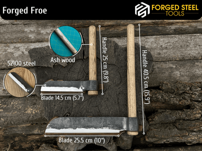 2 - Piece Hand - Forged Splitting Froe Set - 3