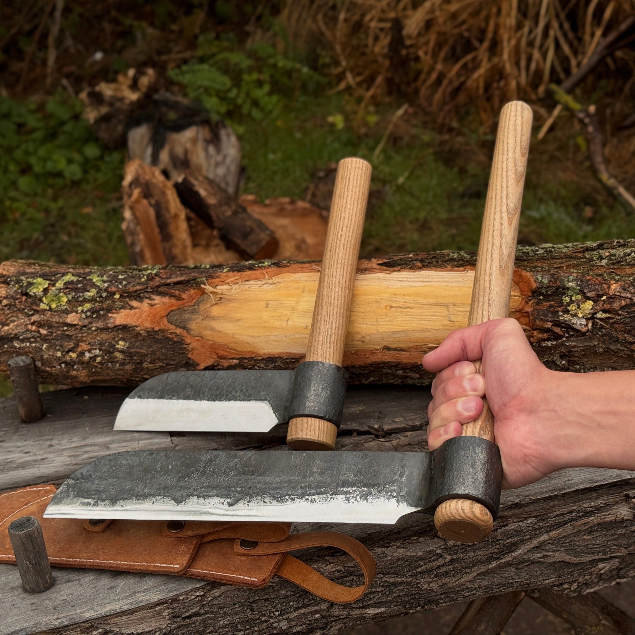 【chito】２本セット FIERTE SOIGNE 2-Piece Splitting Froe Set - Sharky Forged Steel Tools