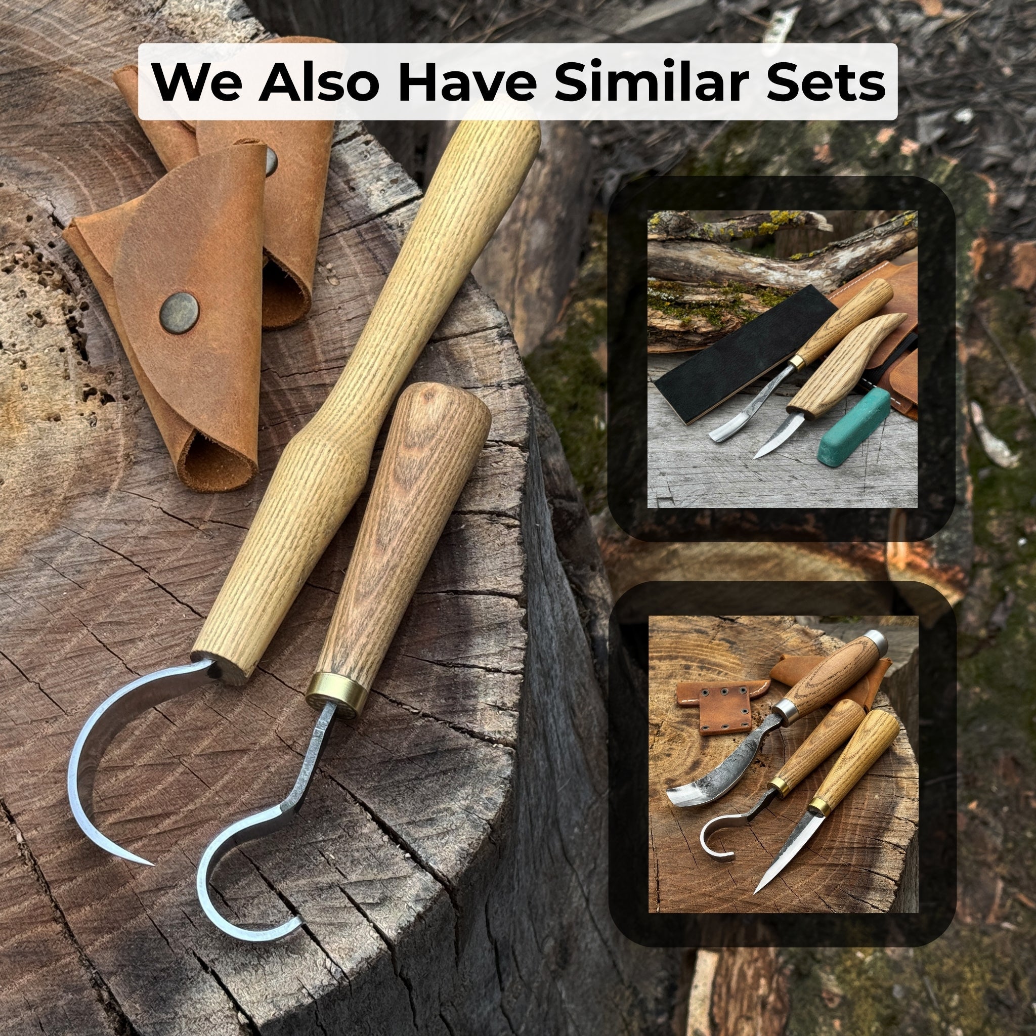 2 - Piece Spoon Carving Hook Knife Set - 10