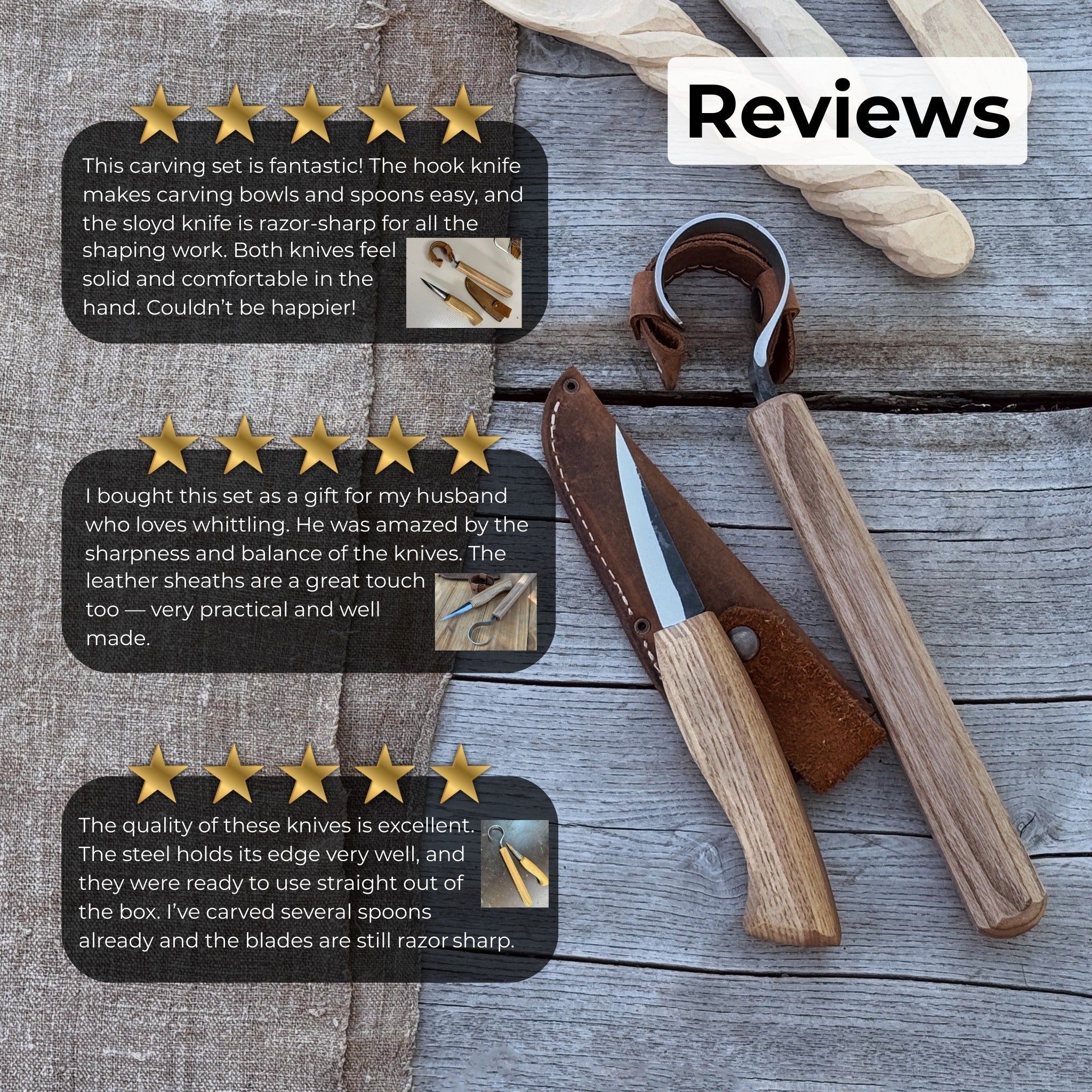 2 - Piece Spoon Carving Knife Set for Beginners - 10