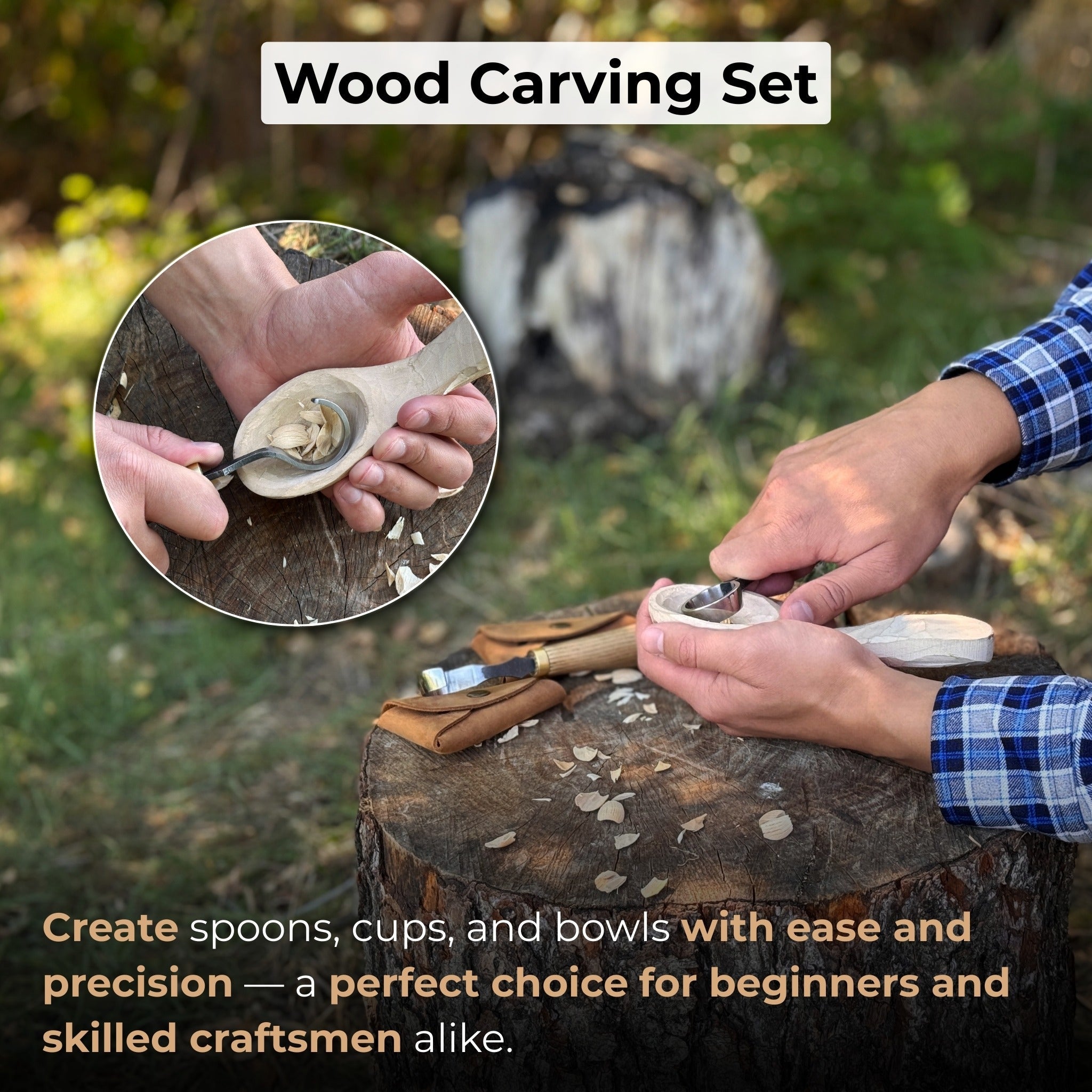 2 - Piece Spoon Carving Knife Set - 2