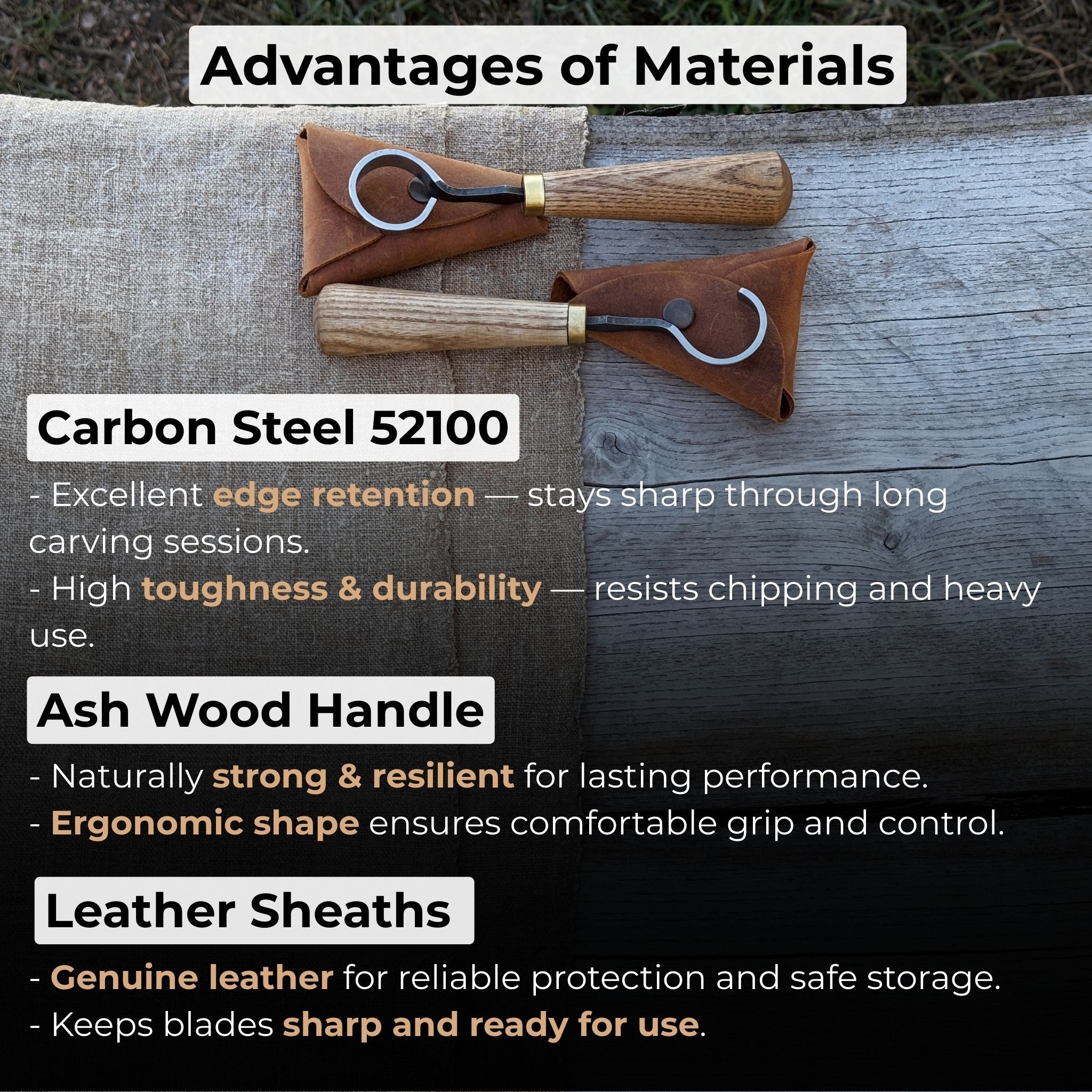 2 - Piece Spoon Carving Knife Set - 8