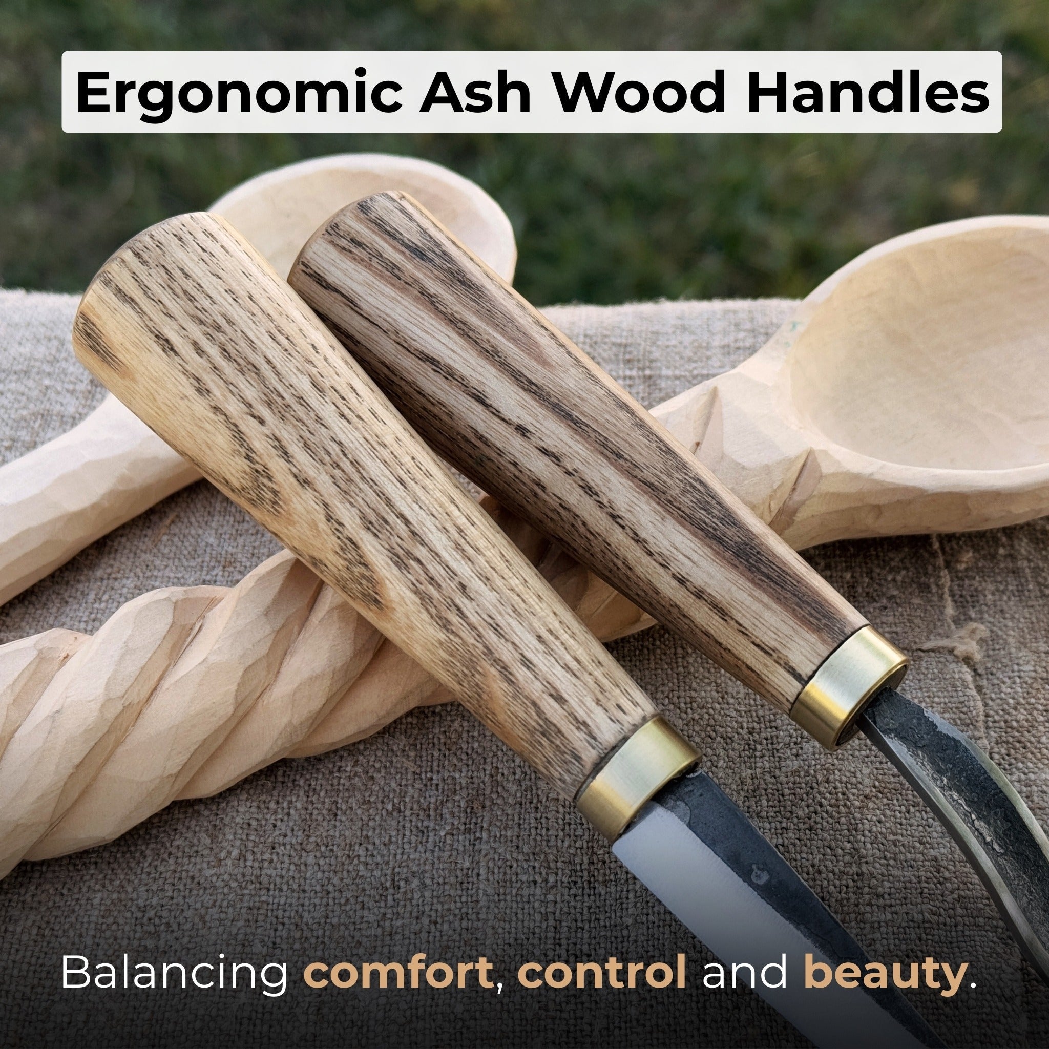 2 - Piece Spoon Carving Knife Set with Leather Sheaths - 4