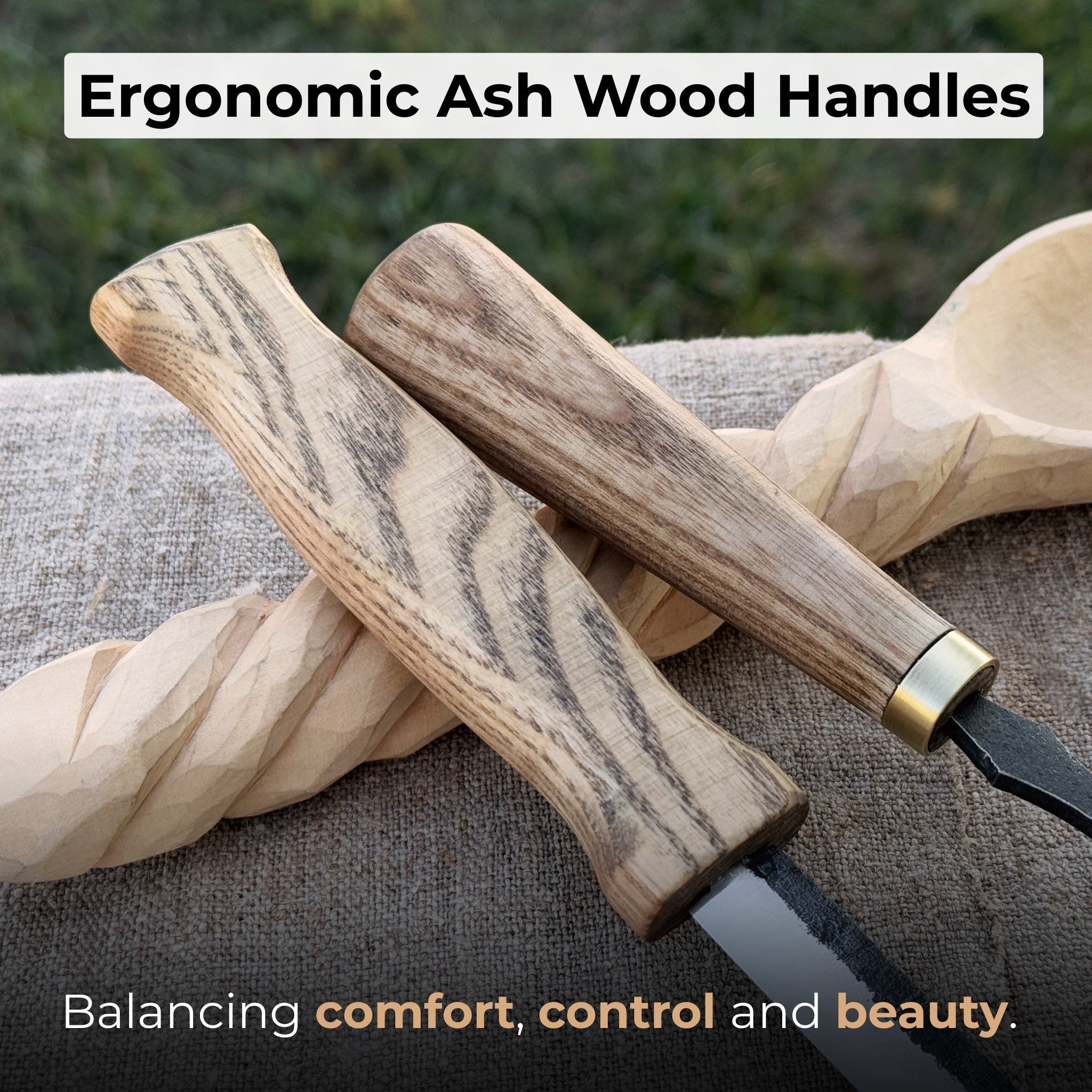 2 - Piece Spoon Carving Knife Set with Leather Sheaths - 4