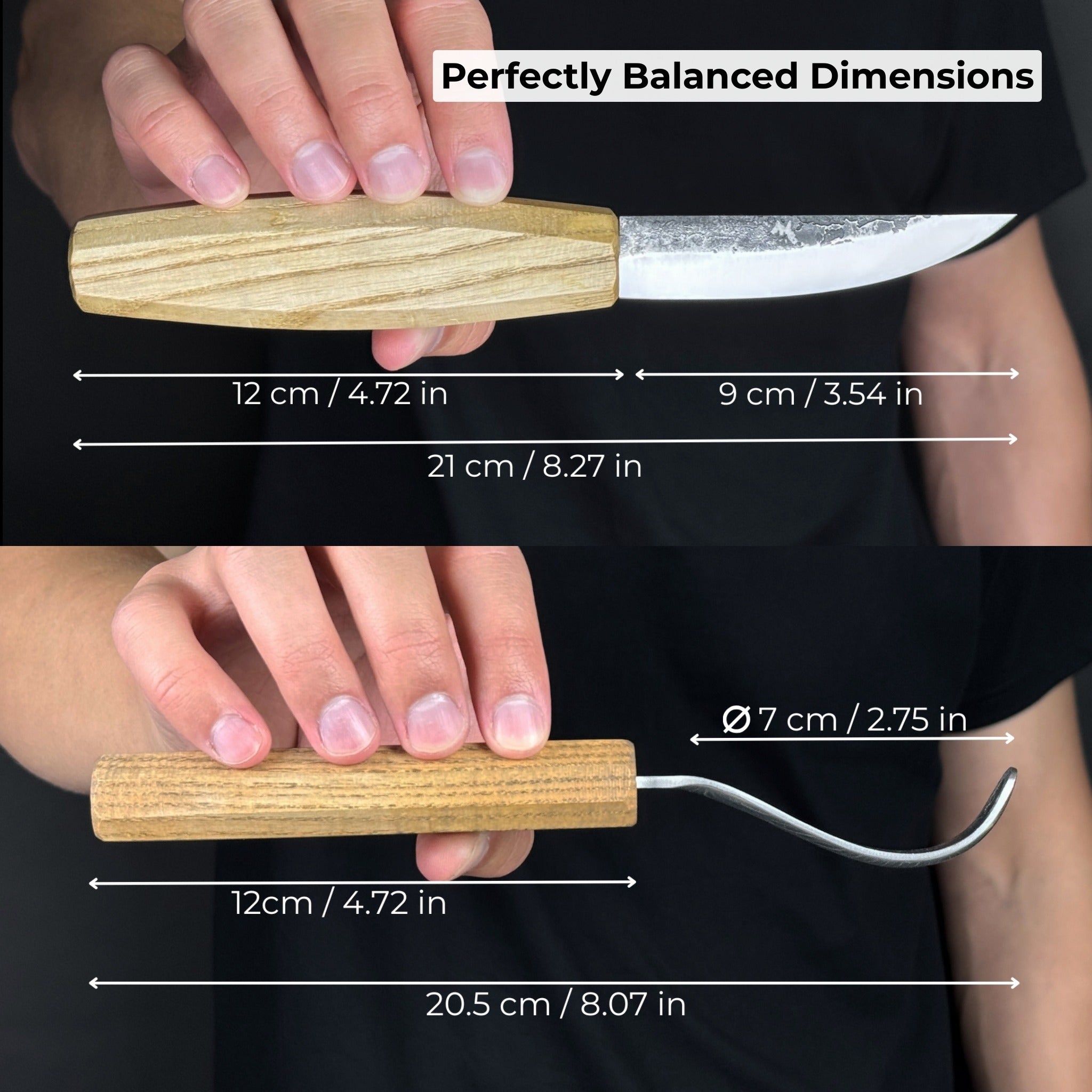 2 - Piece Wood Carving Knife Set with Leather Sheaths - 6