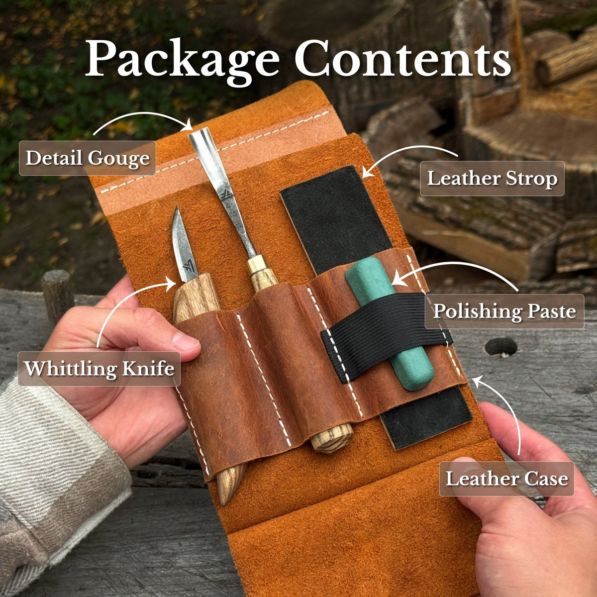 2-Piece Wood Carving Set - 9