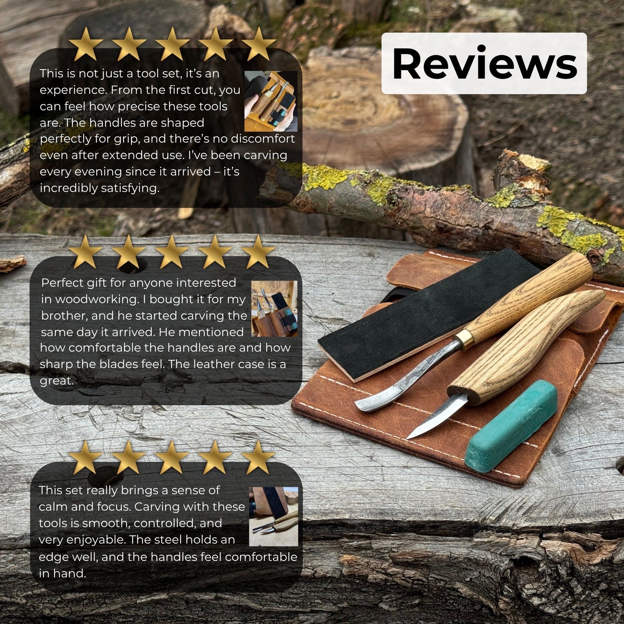 2 - Piece Wood Carving Set - 9