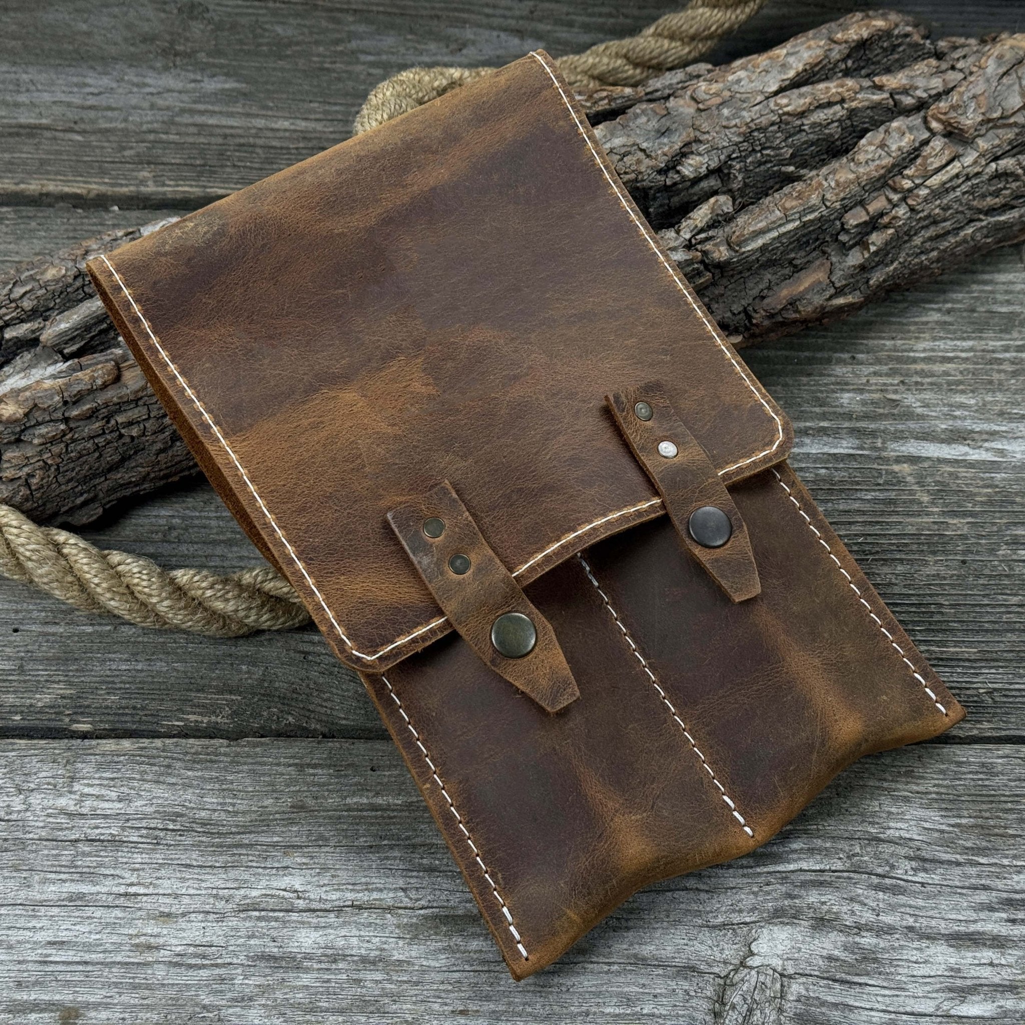 2 Pocket Leather Tool Case - 1