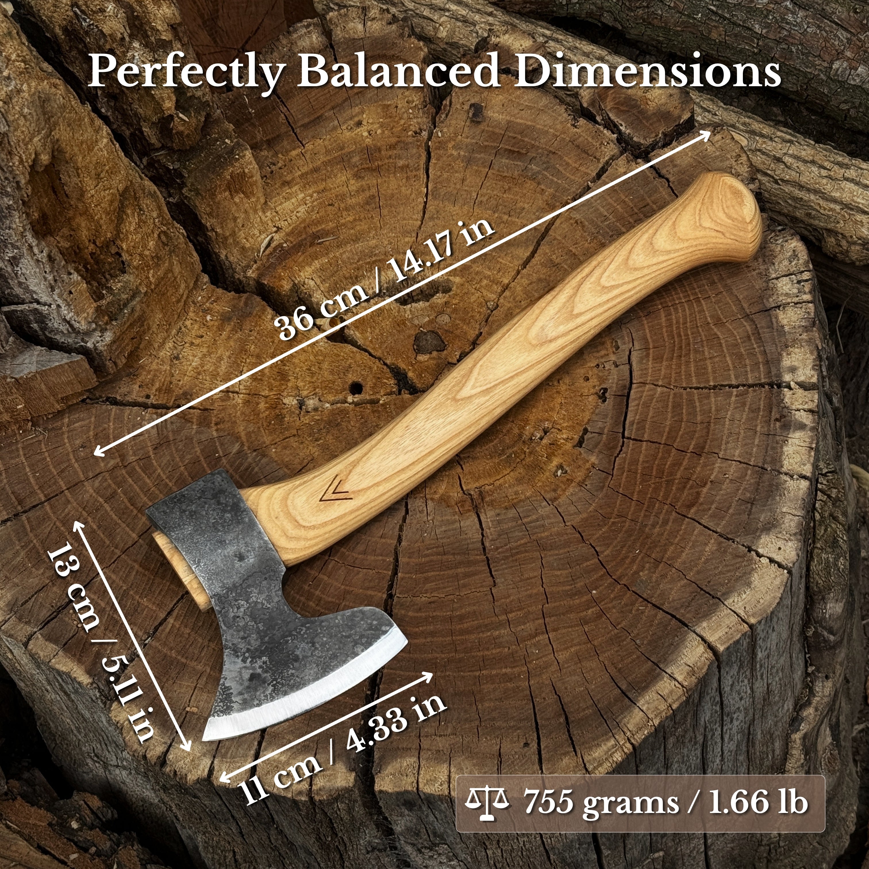 Axe with Leather Sheath