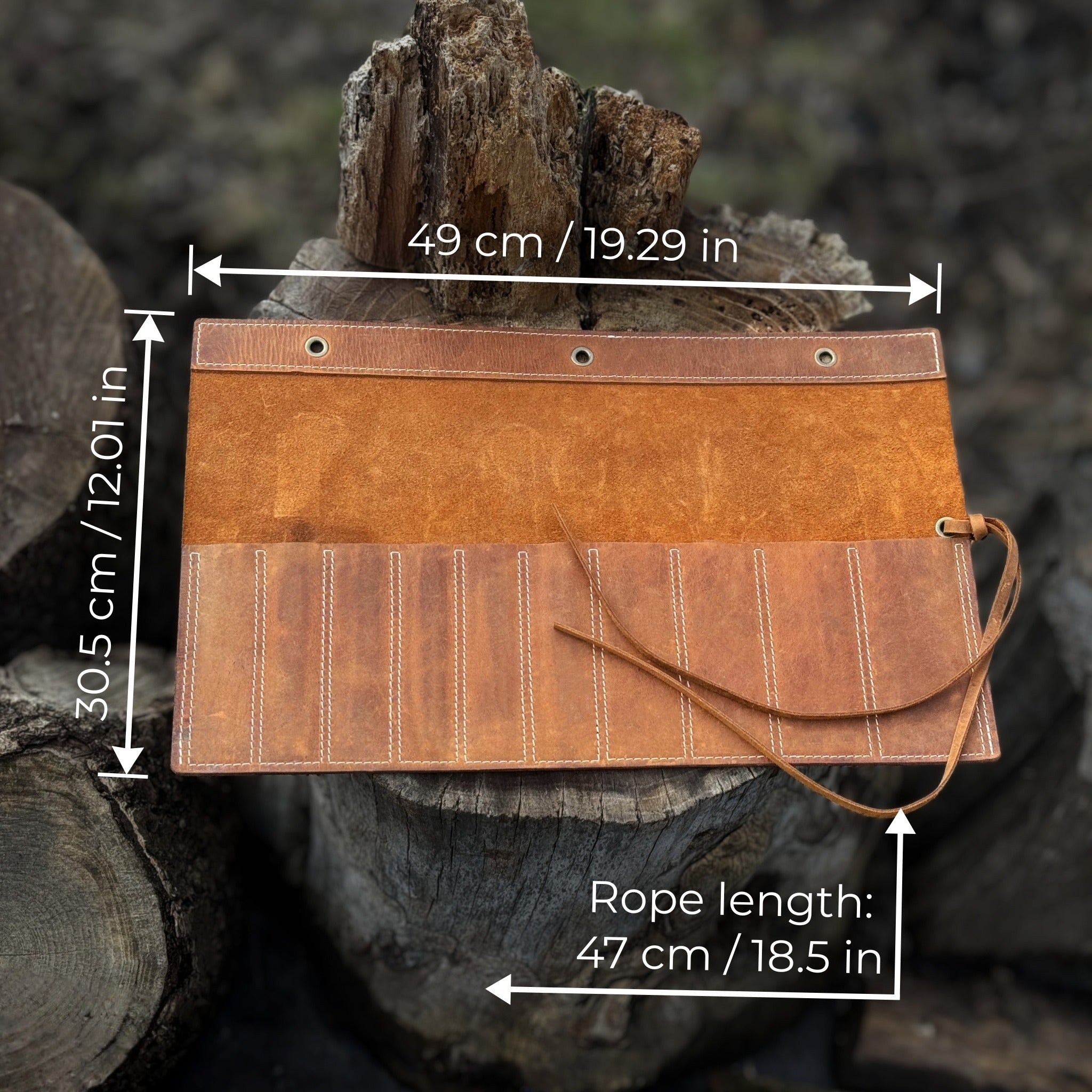 10 Pocket Leather Chisel Roll