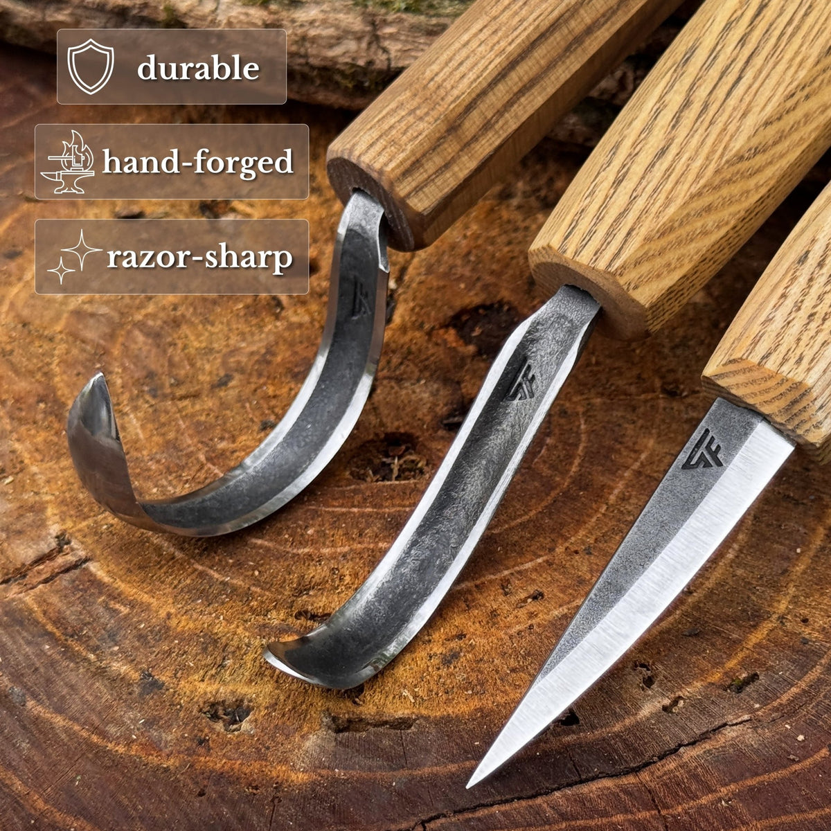 3-Piece Carving Knife Set for Spoon Carving - 2