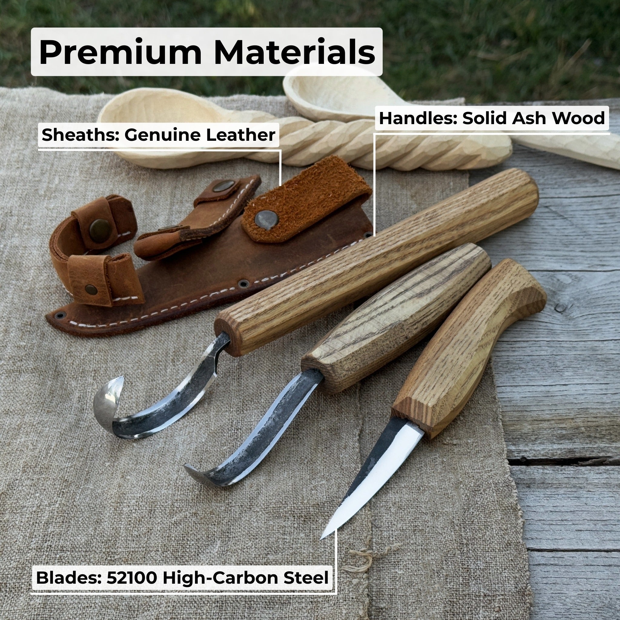 3 - Piece Carving Knife Set for Spoon Carving - 7