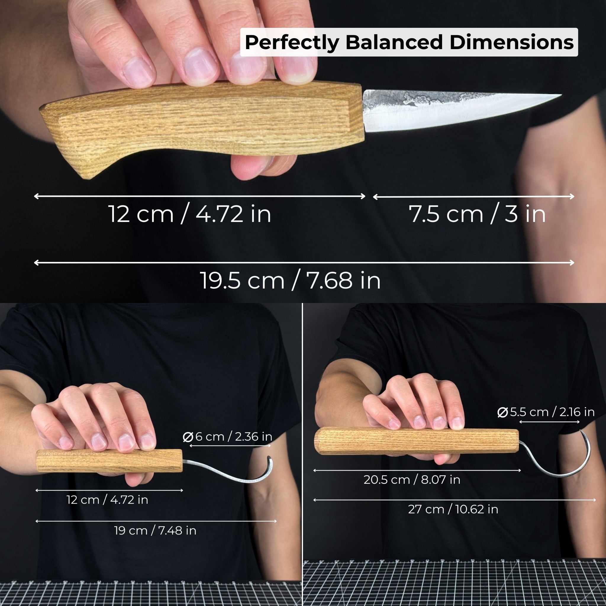 3 - Piece Carving Knife Set for Spoon Carving - 6
