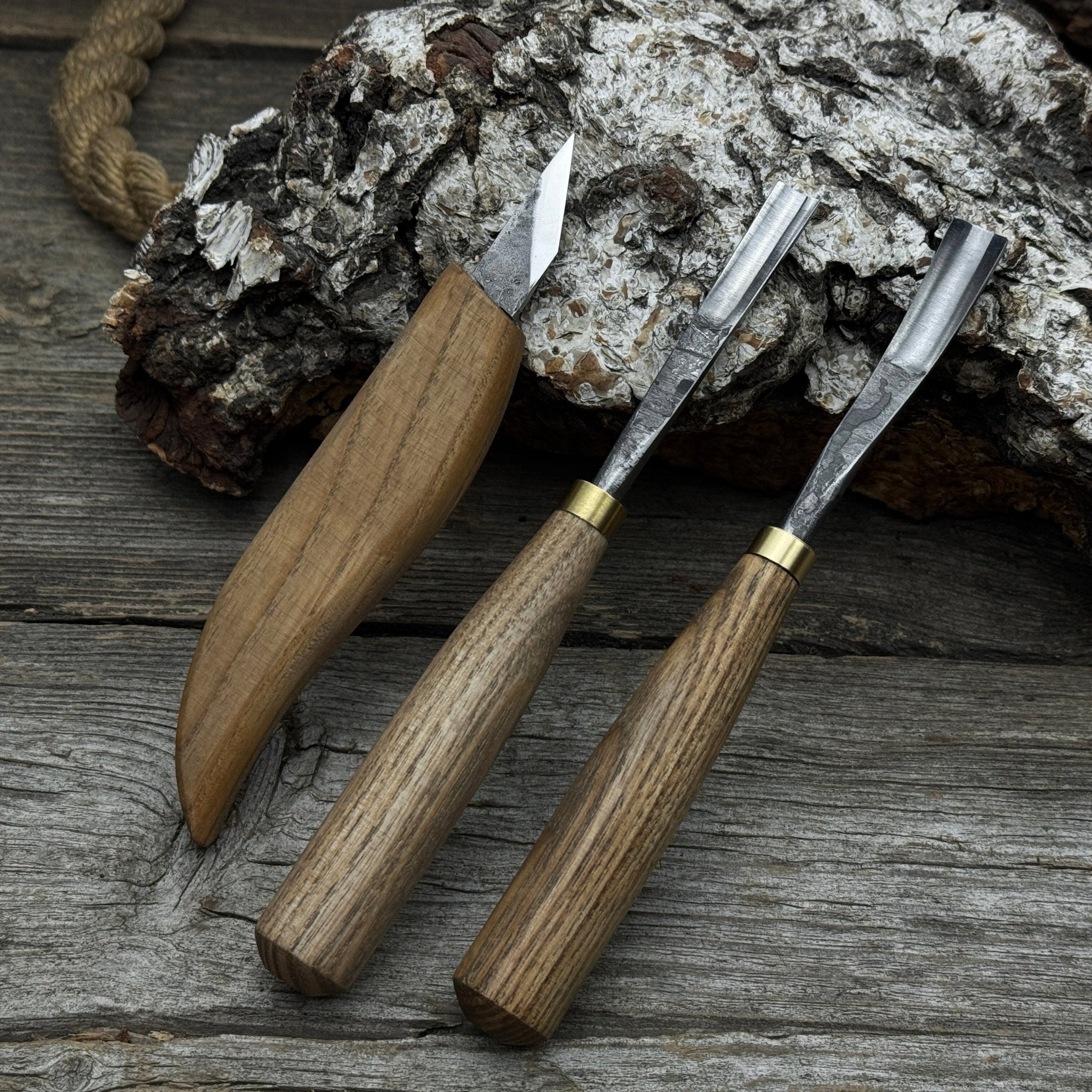 3 - Piece Carving Set – Detail Gouges & Whittling Knife - 7