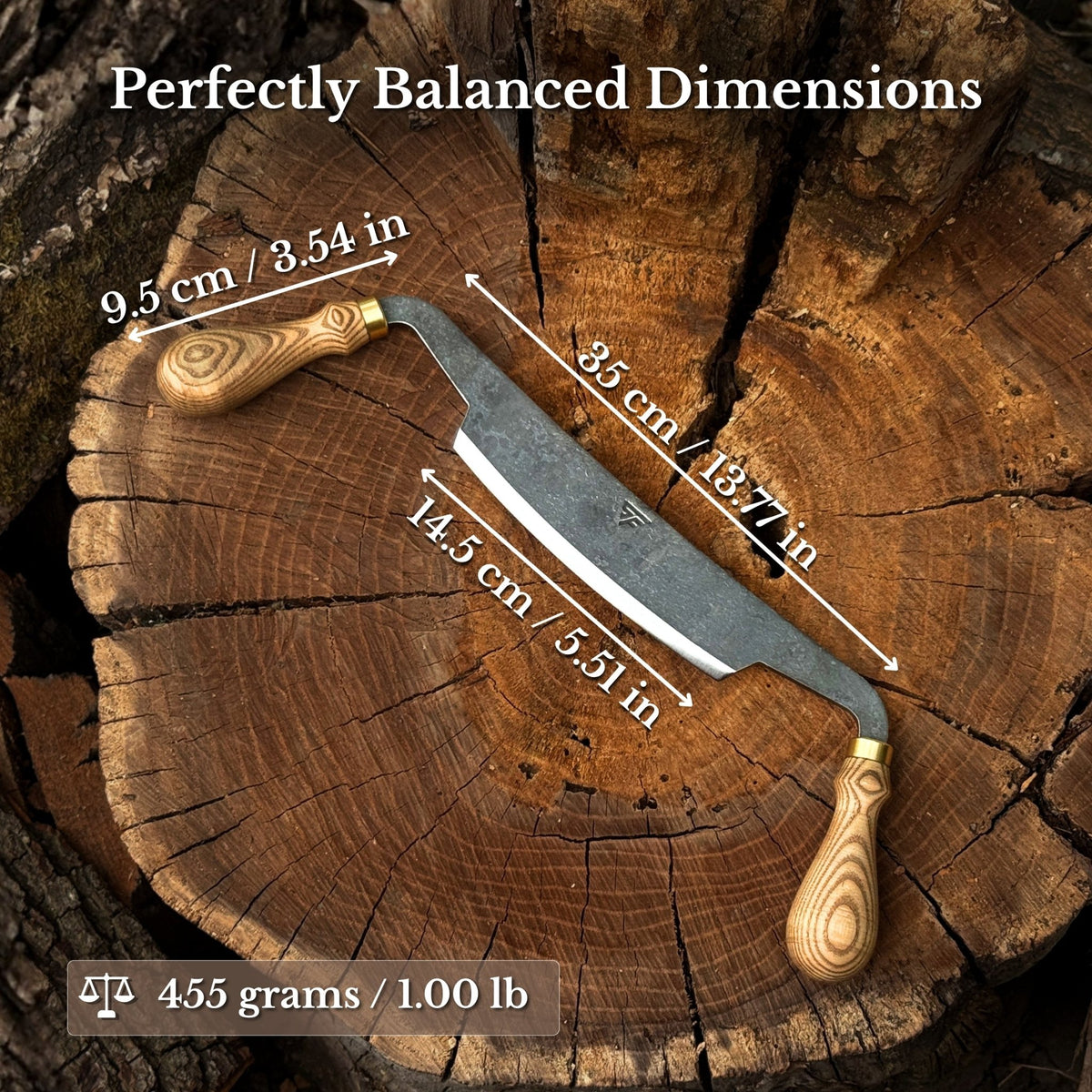 3-Piece Curved Drawknife (Palm Handles) Set - 4