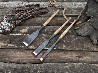 3 - Piece Hand - Forged Long Timber Framing Chisel Set - 1