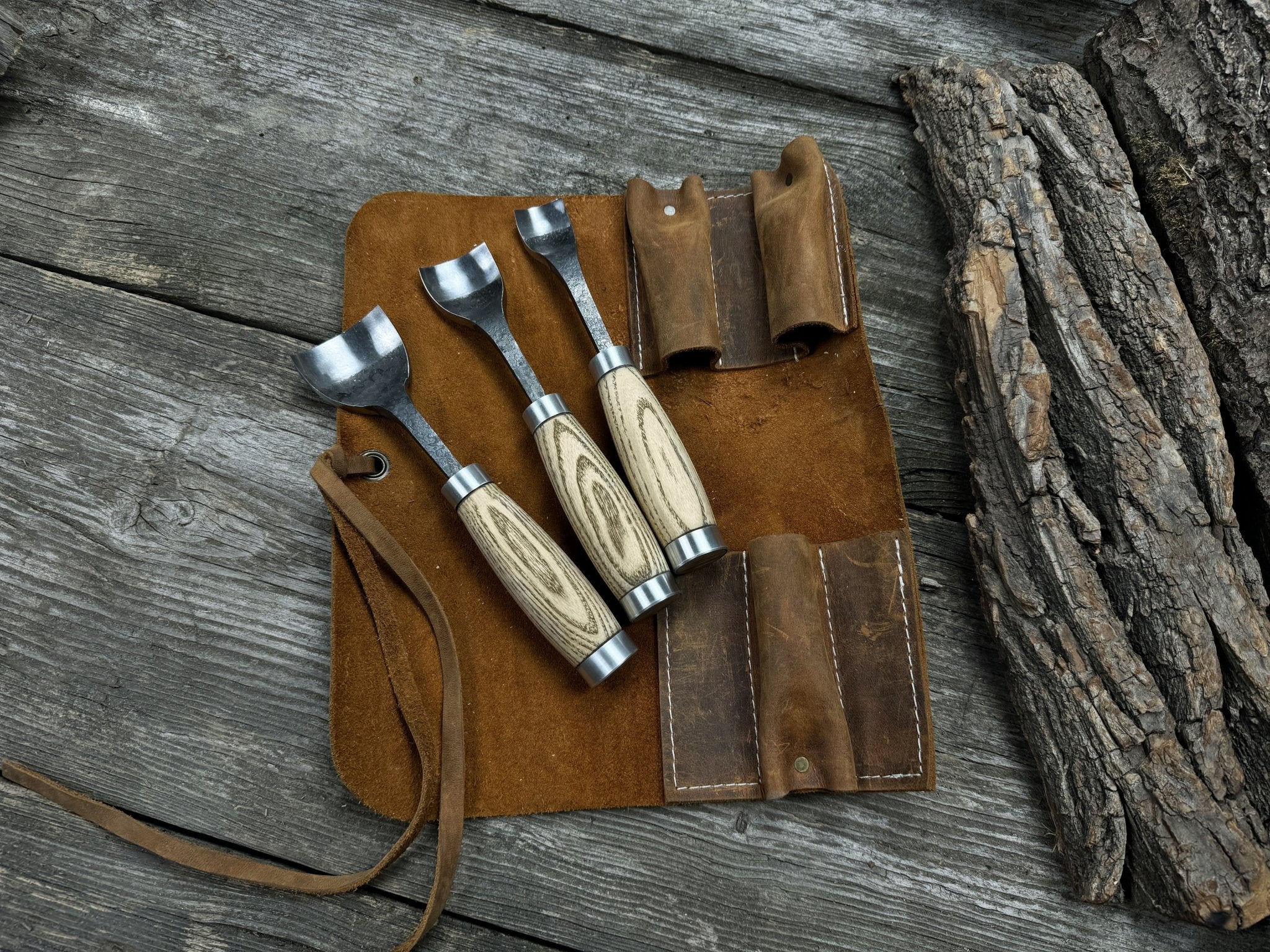 3 - Piece Spoon Bent Gouge Set - 1