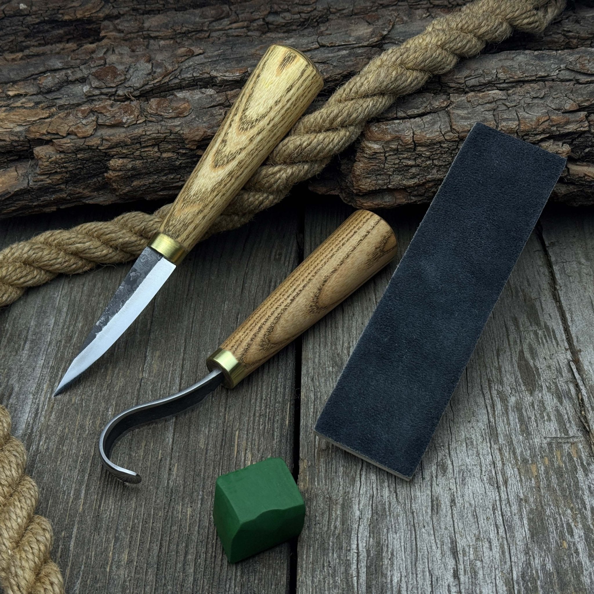 3 - Piece Hand - Forged Spoon Carving Tool Set - 3