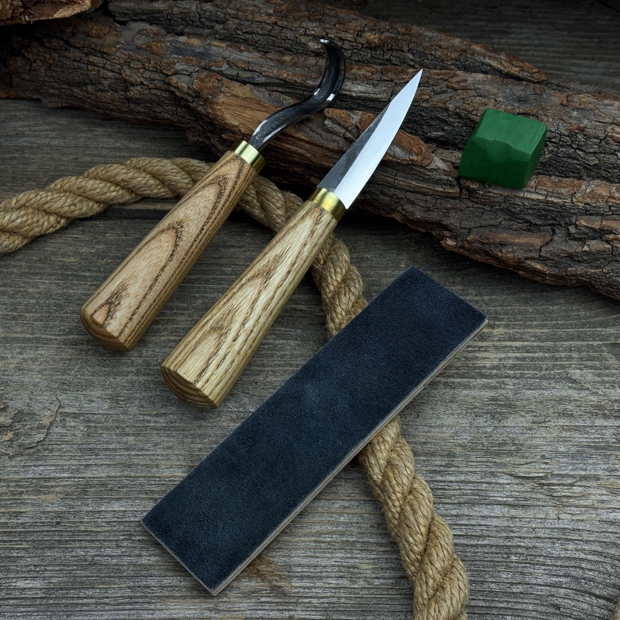 3 - Piece Hand - Forged Spoon Carving Tool Set - 8