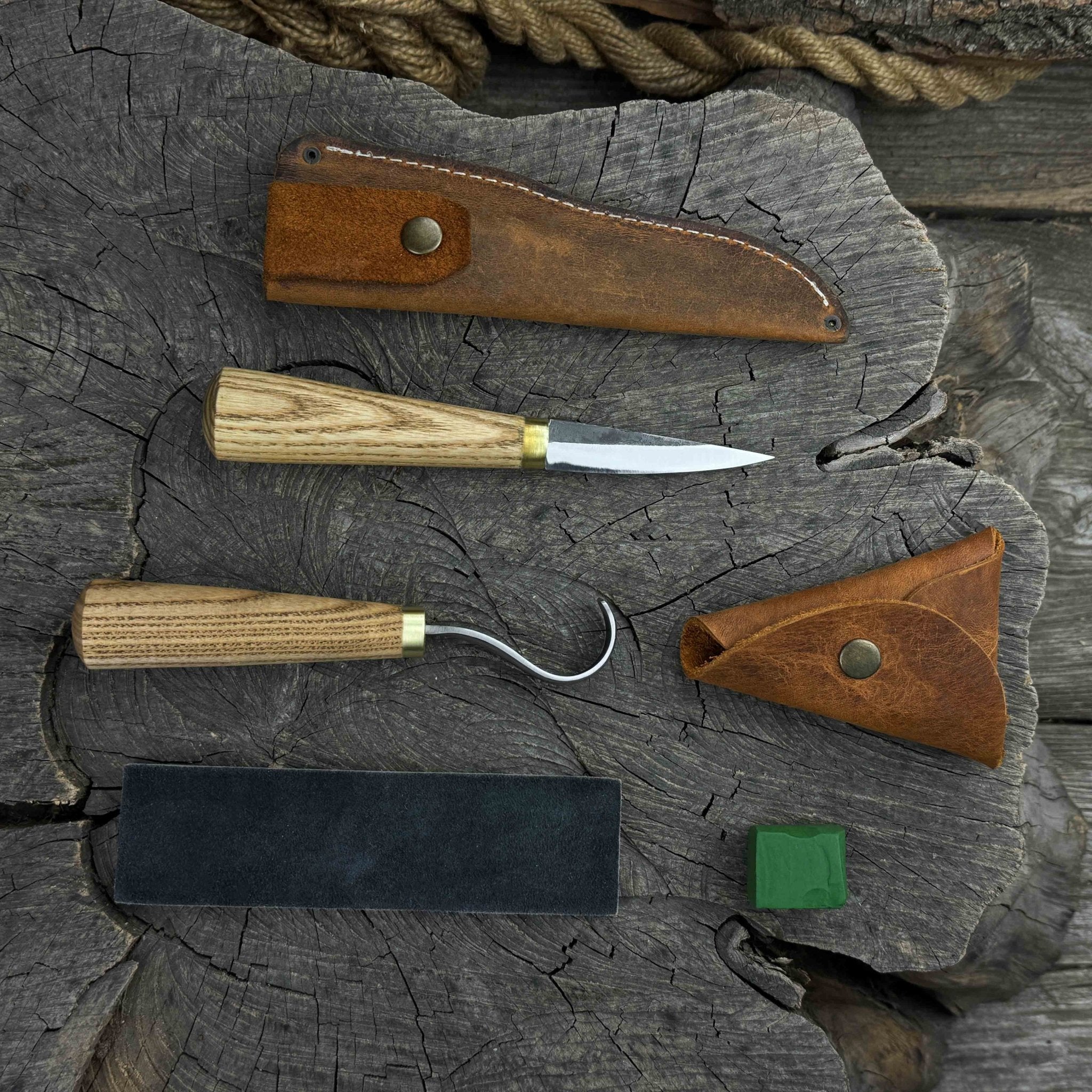 3 - Piece Hand - Forged Spoon Carving Tool Set - 2