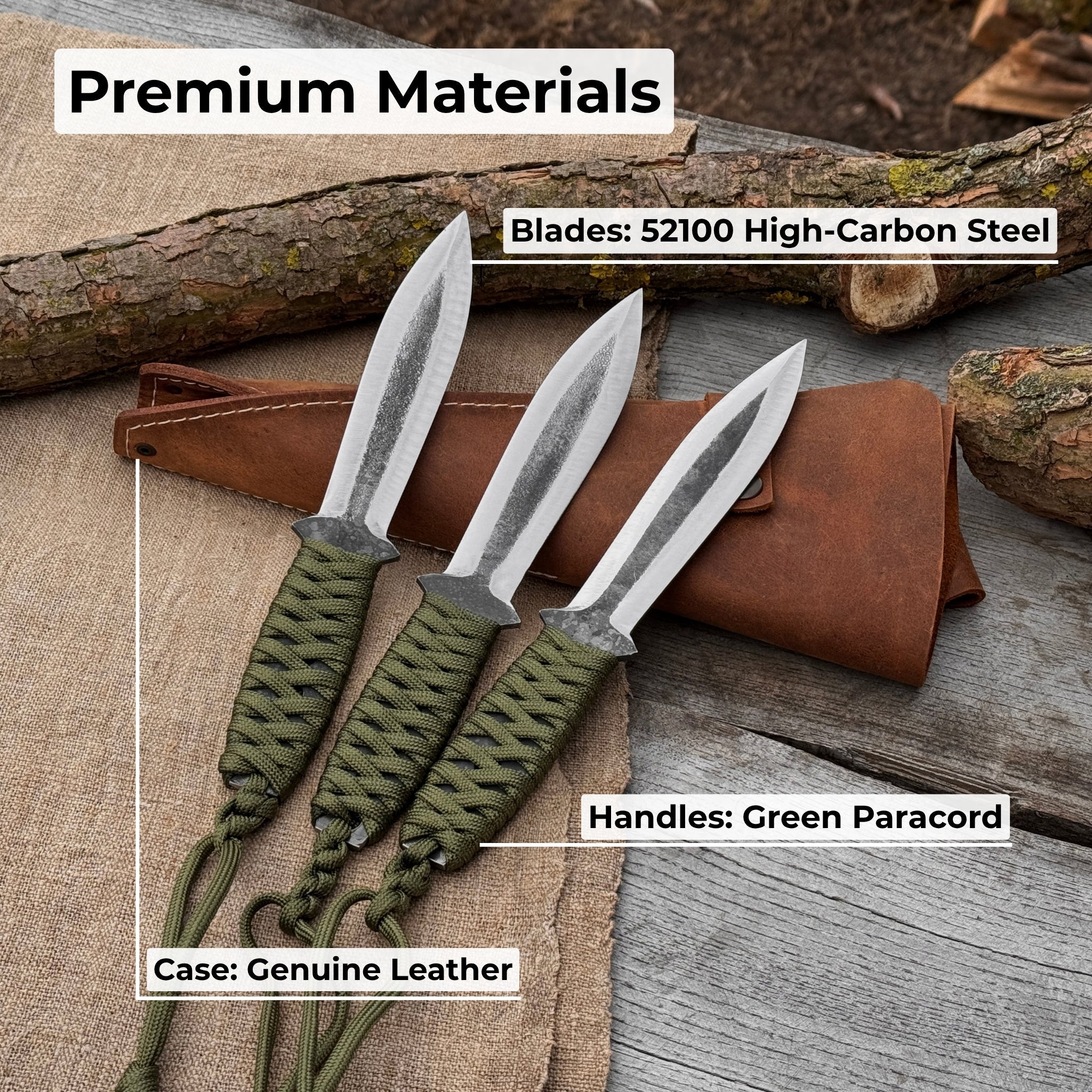 3 - Piece Hand - Forged Throwing Knife Set, 22 cm (8.6 inches) - 7