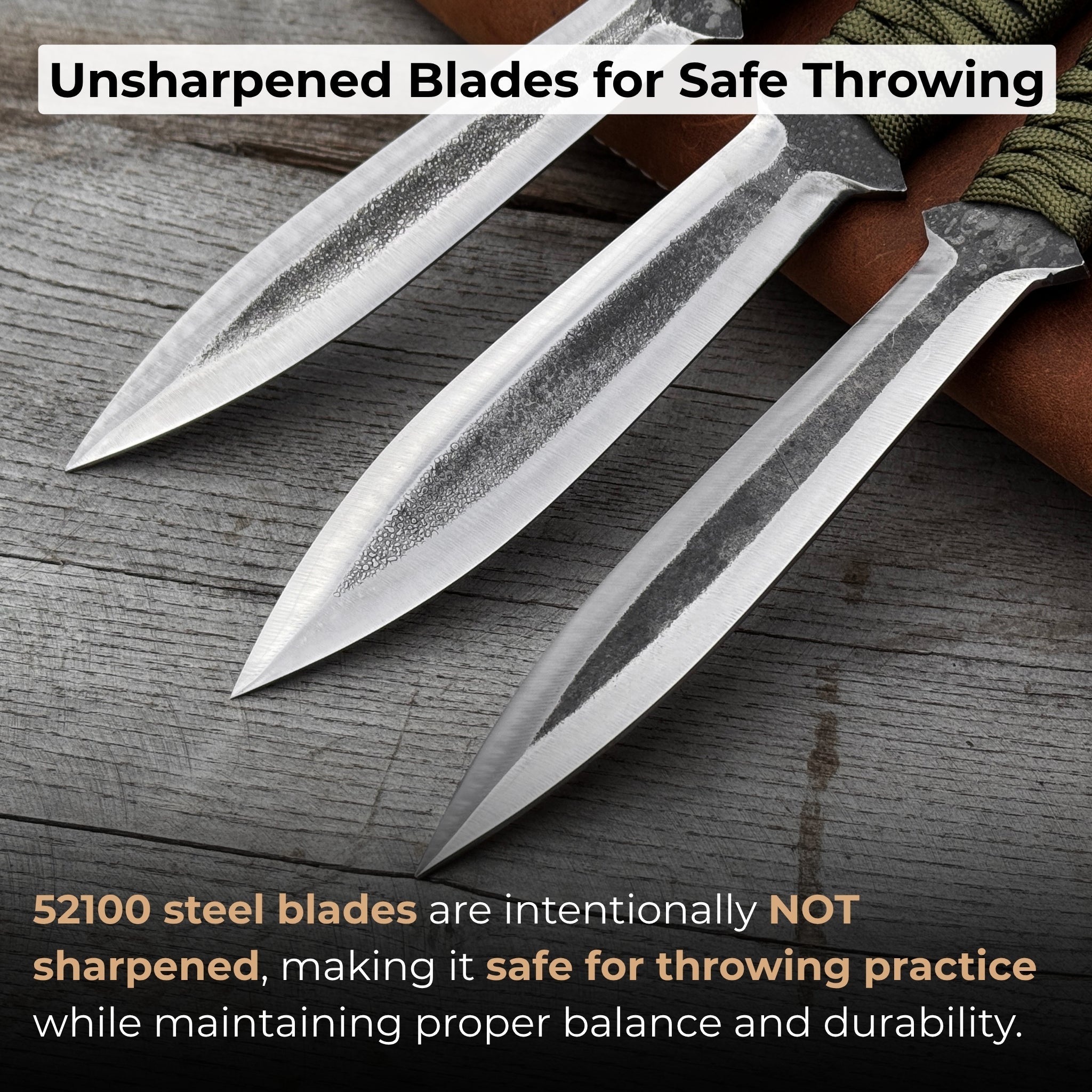 3 - Piece Hand - Forged Throwing Knife Set, 22 cm (8.6 inches) - 2