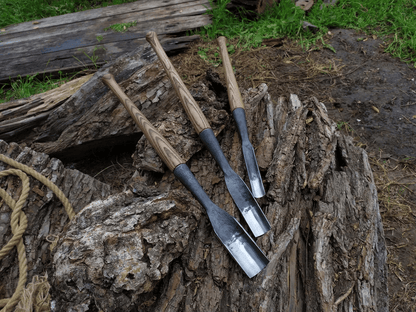 3 - Piece Hand - Forged Timber Framing Rounded Chisel Set - 4