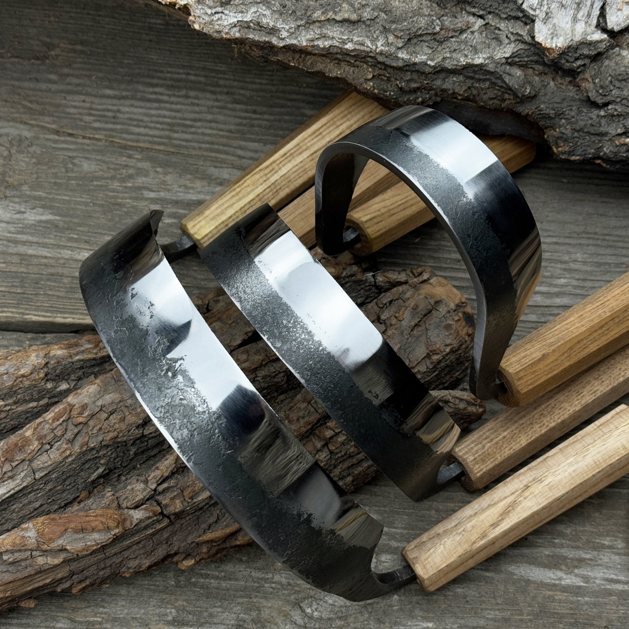 3 - Piece Inshave (Half - Rounded Drawknife) Set - 2