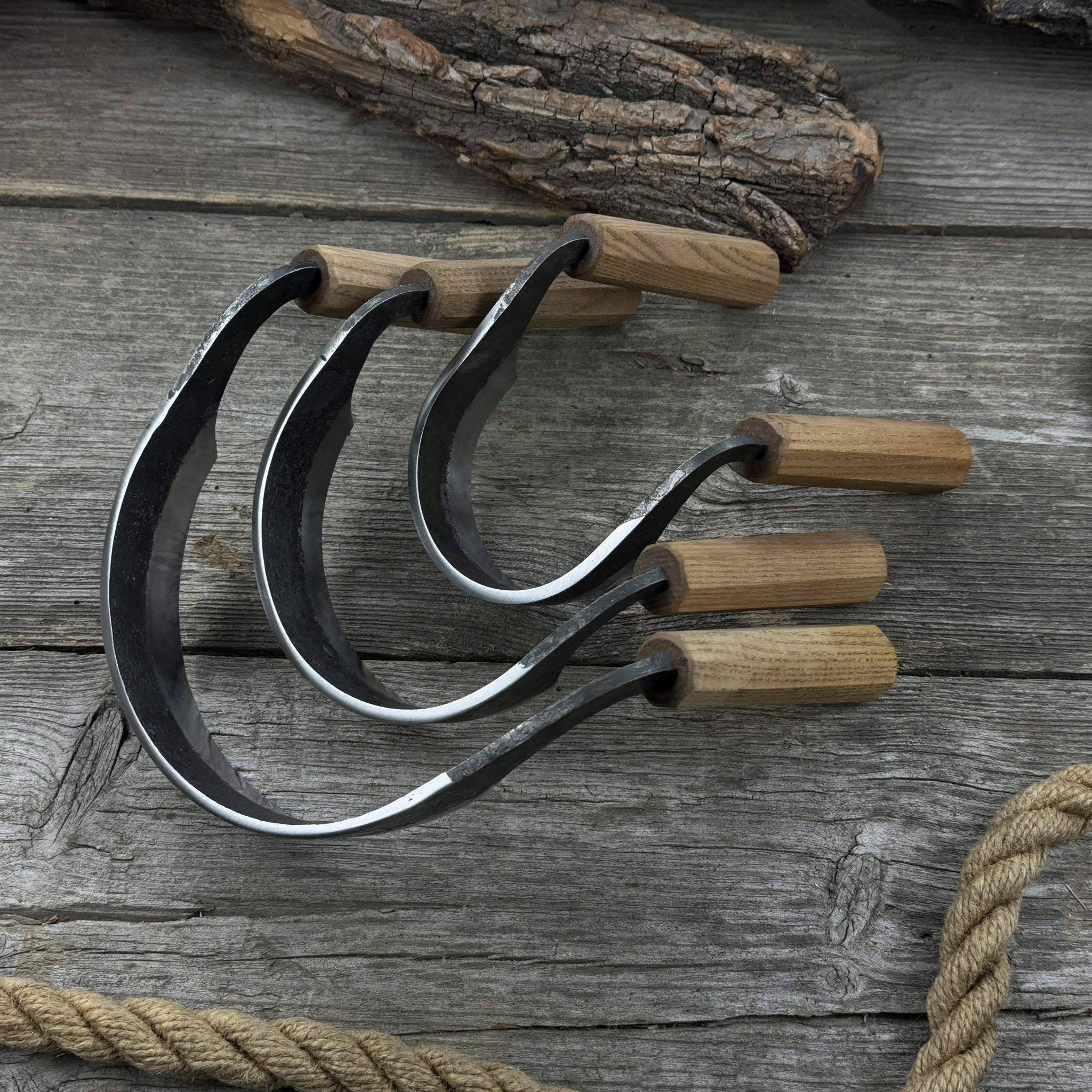 3 - Piece Inshave (Half - Rounded Drawknife) Set - 8