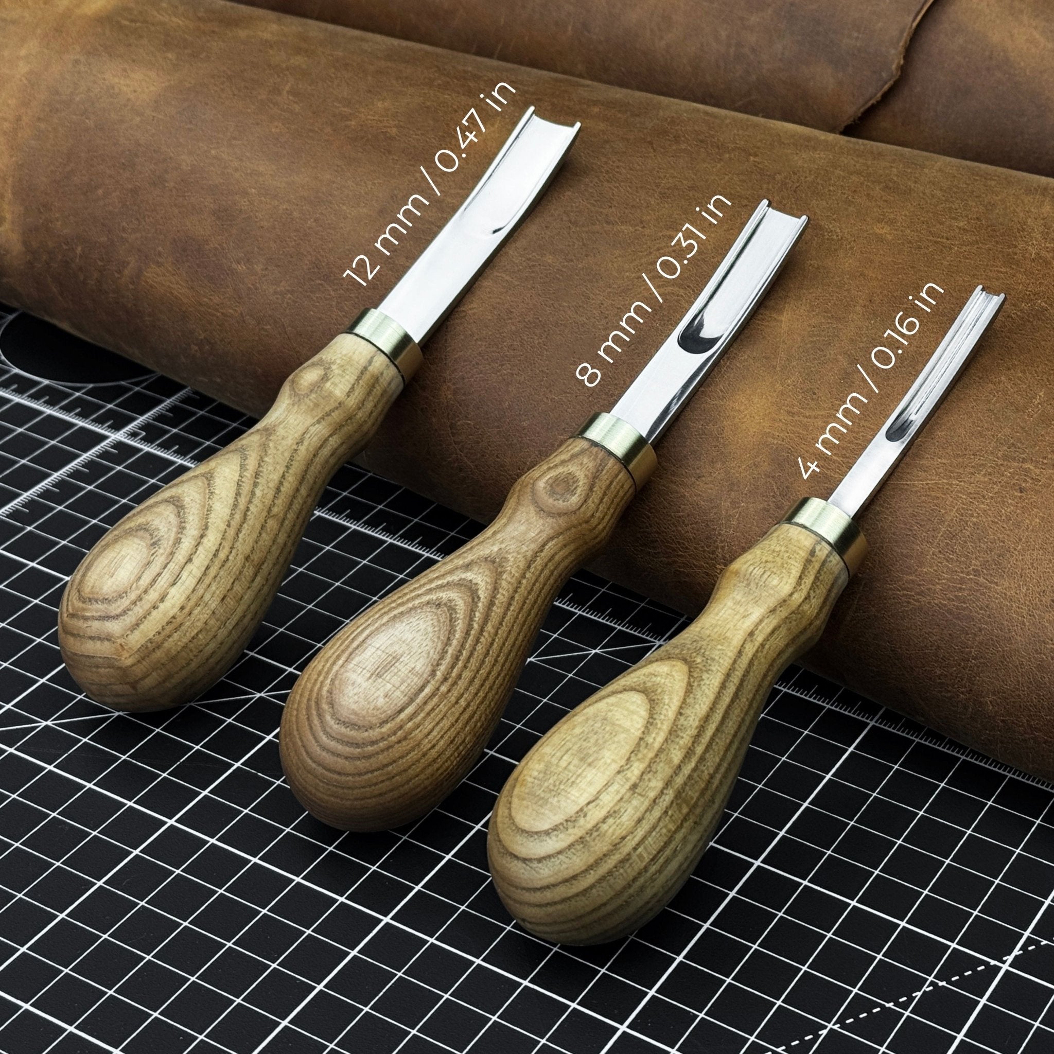 3 - Piece Leather Edge Skiver Set - 6