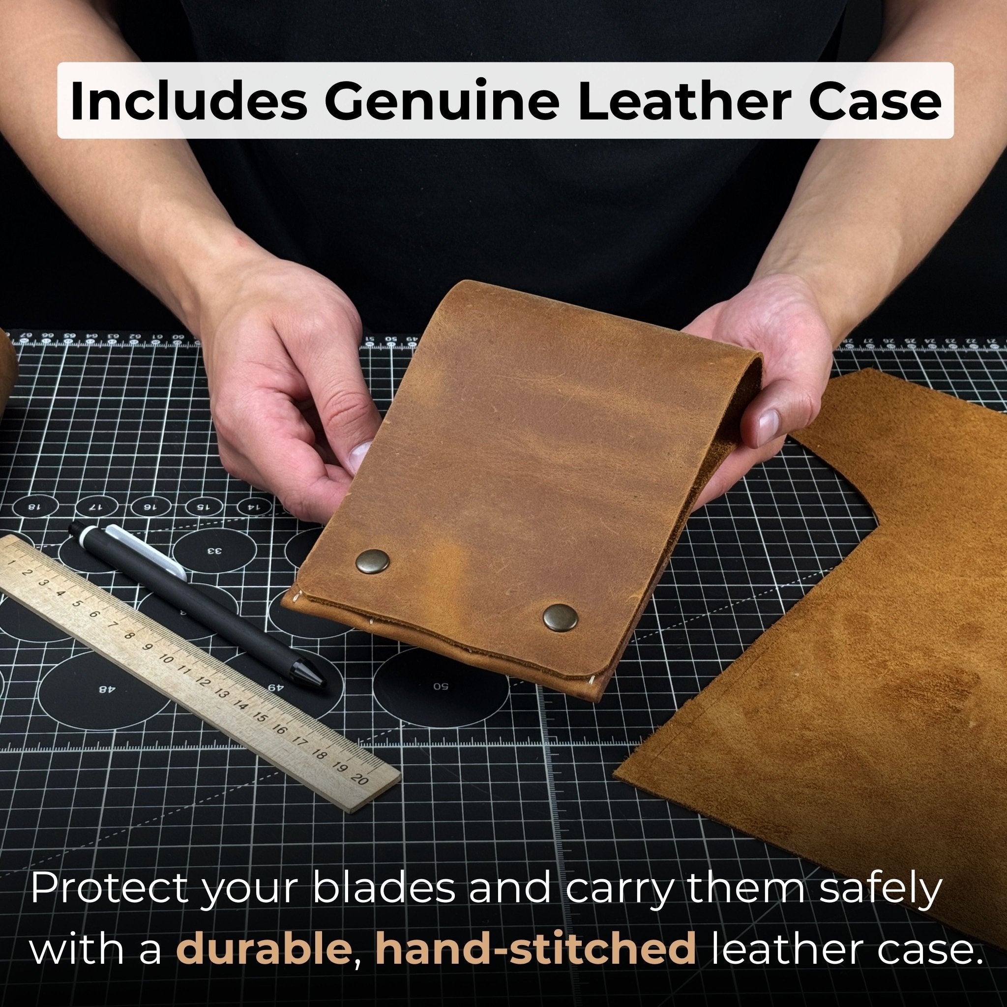3 - Piece Leather Edge Skiver Set - 5