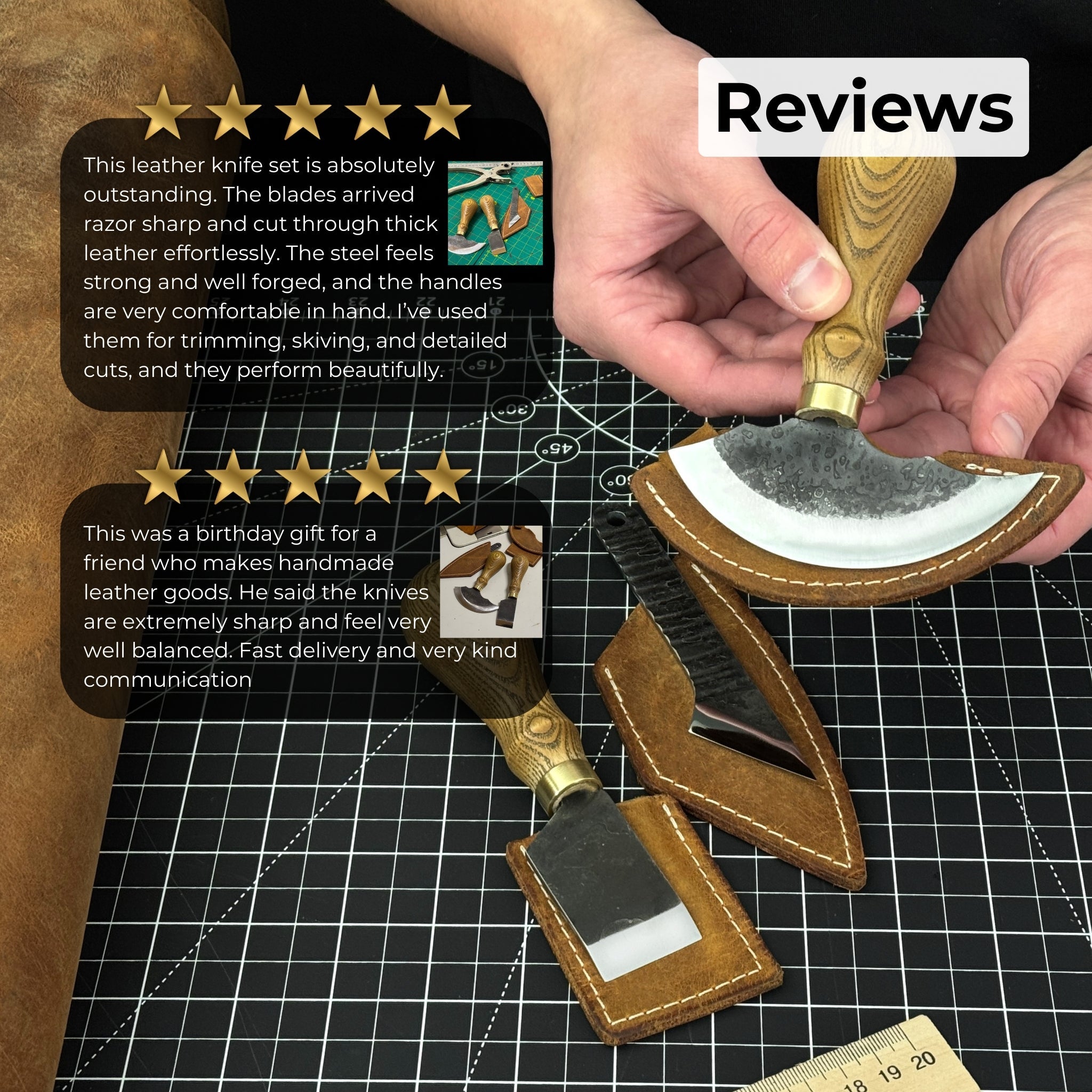 3 - Piece Leatherworking Tool Set - 10