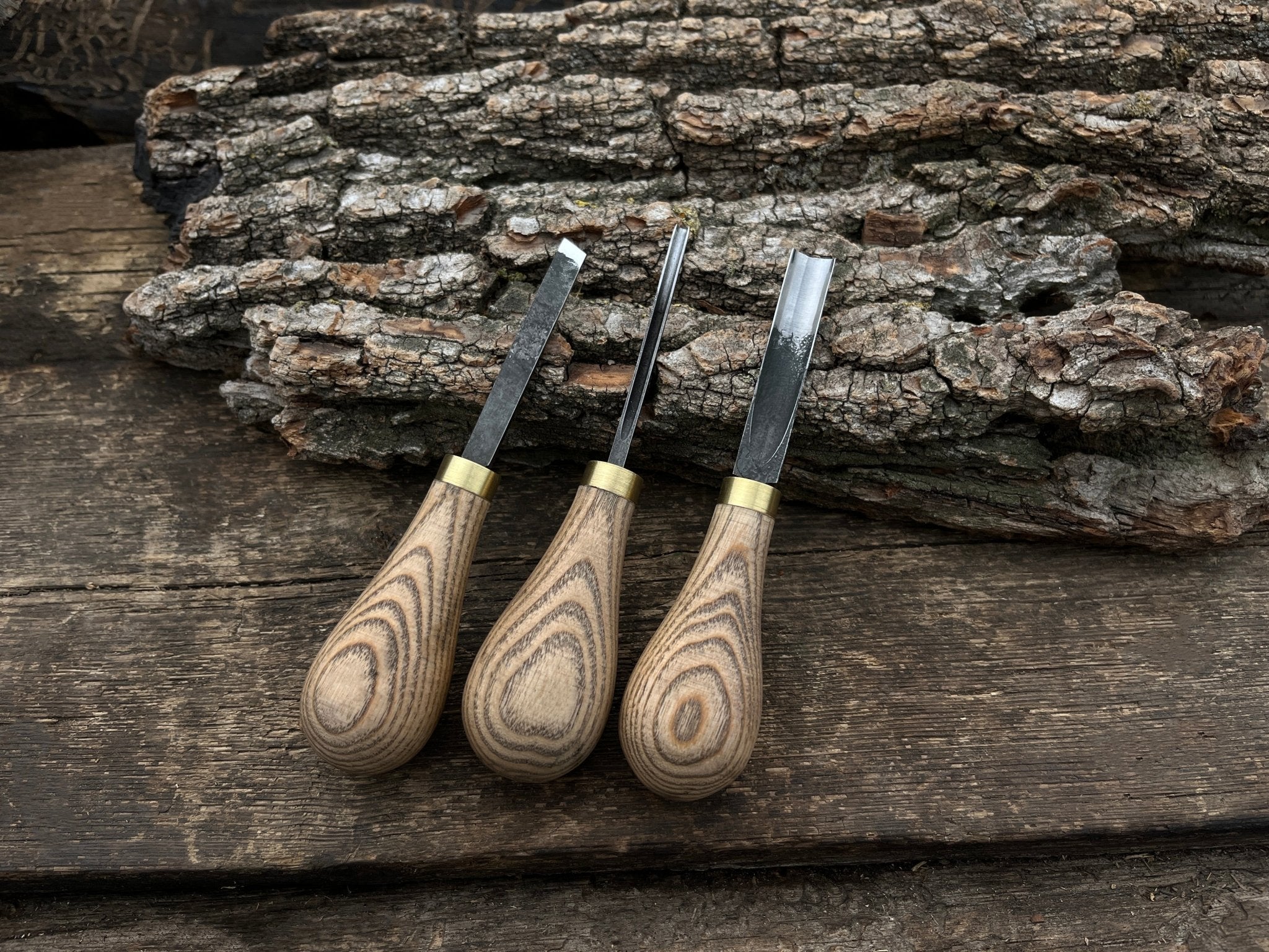 3 - Piece Palm - Handled Wood Carving Tool Set - 6