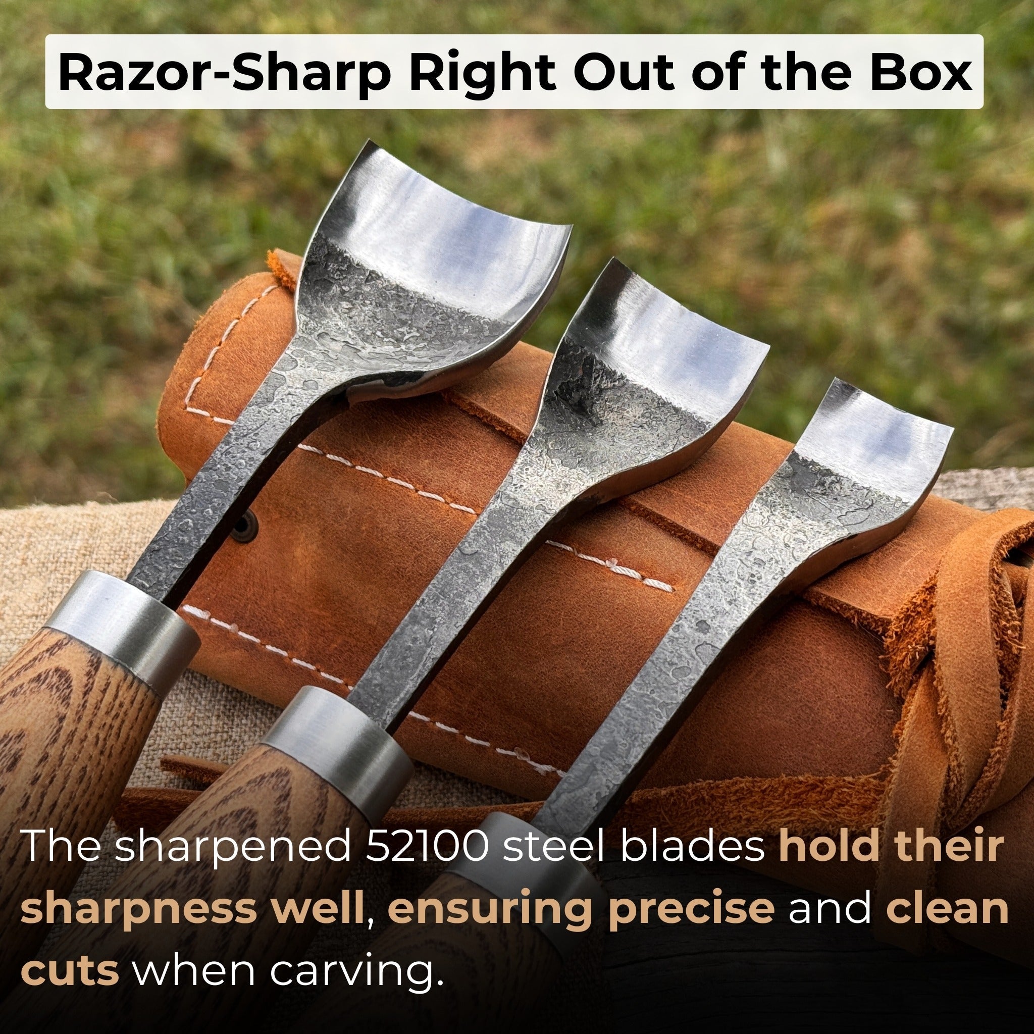 3 - Piece Spoon Bent Gouge Set - 2