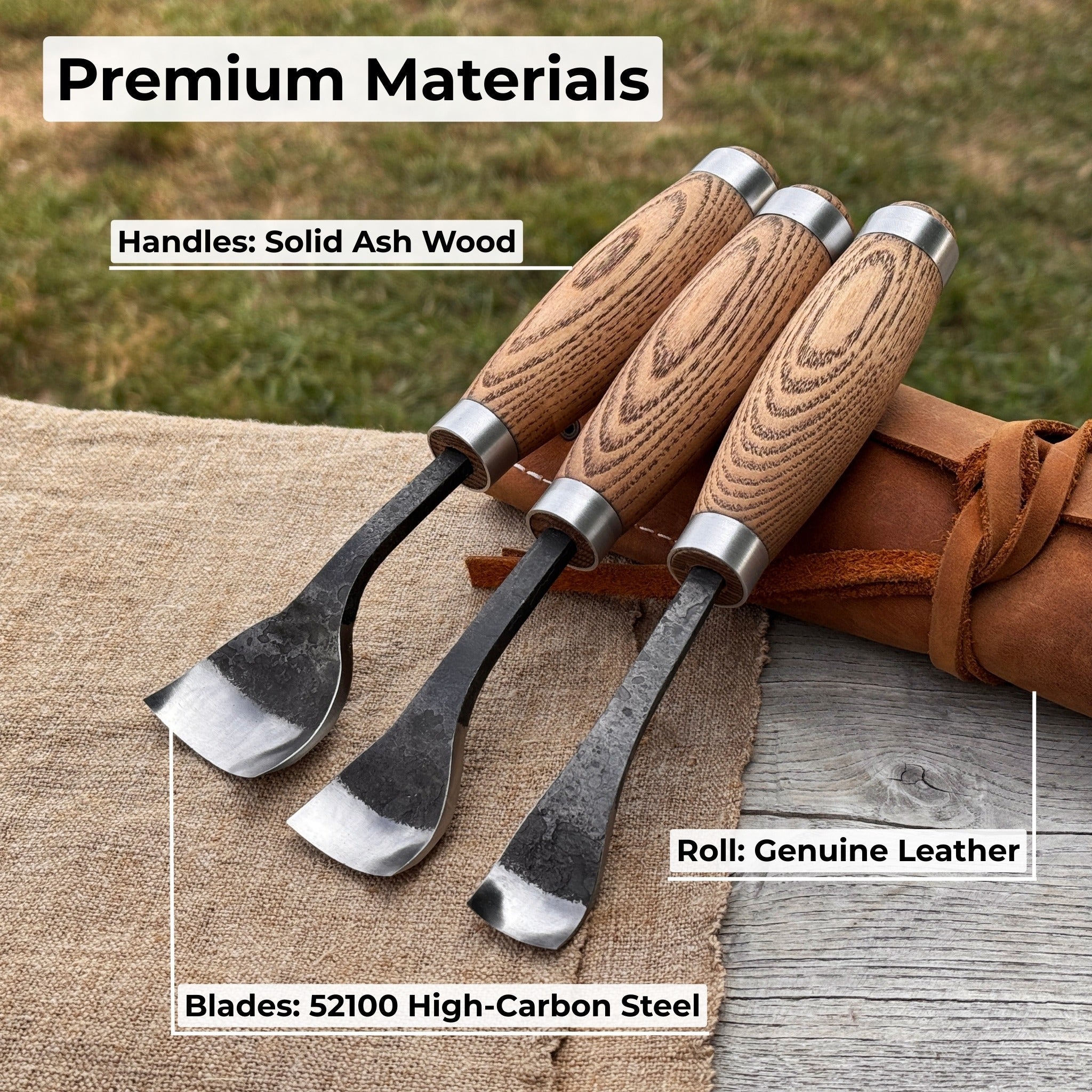 3 - Piece Spoon Bent Gouge Set - 6