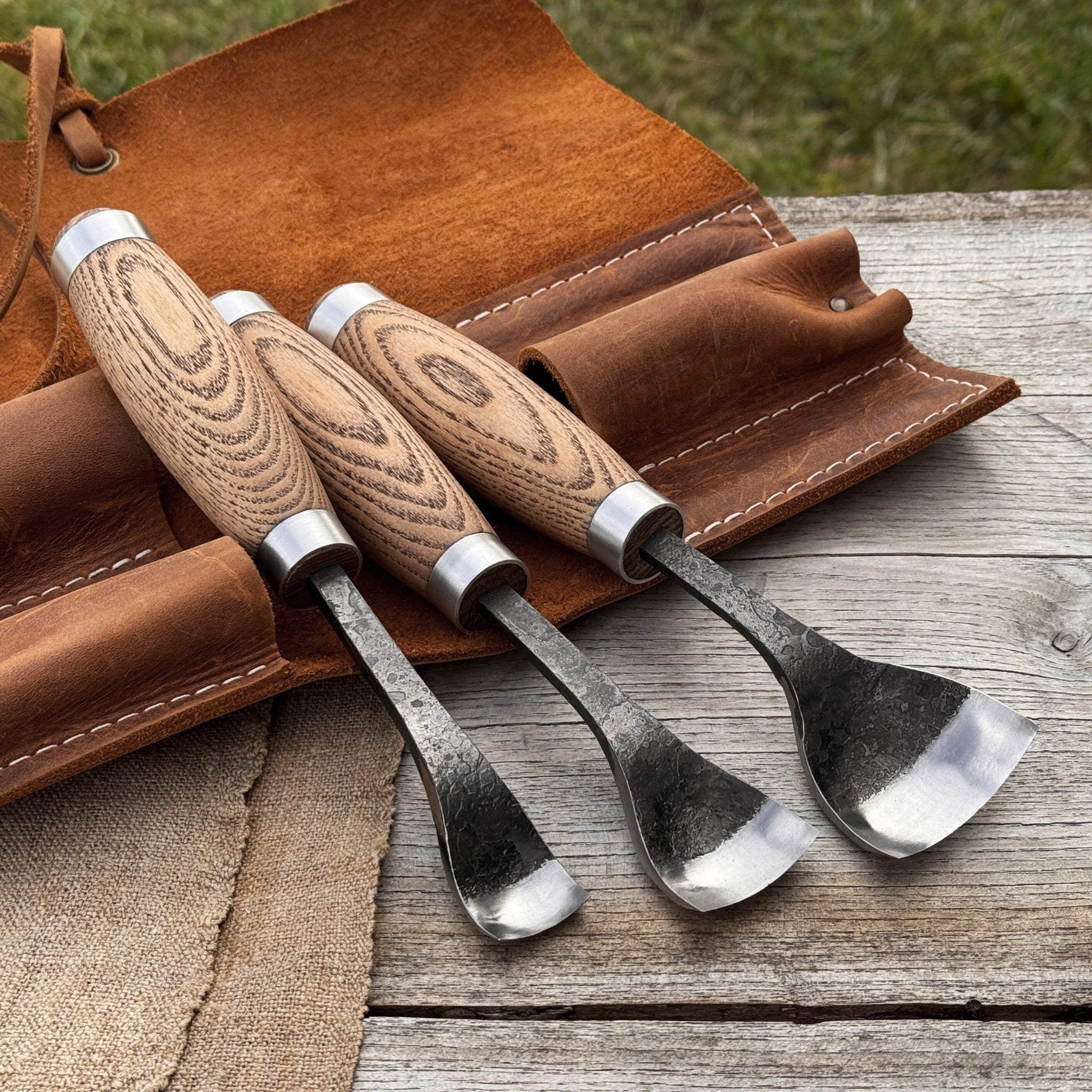3-teiliges Löffelröhrenausschnitt-Set – Sharky Schmiedestahlwerkzeuge – Sharky Forged Steel Tools