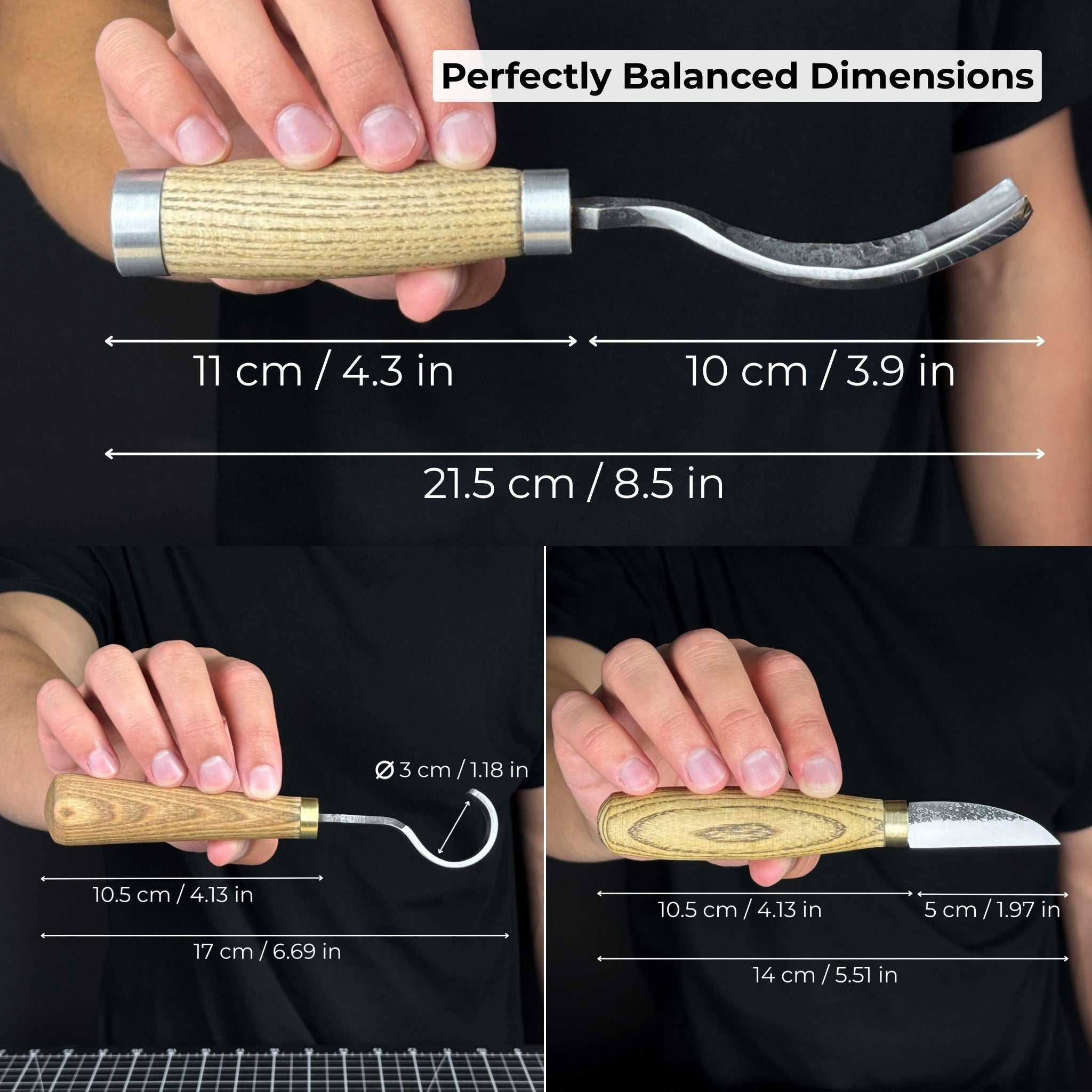 3 - Piece Spoon Carving Set with Leather Roll - 6