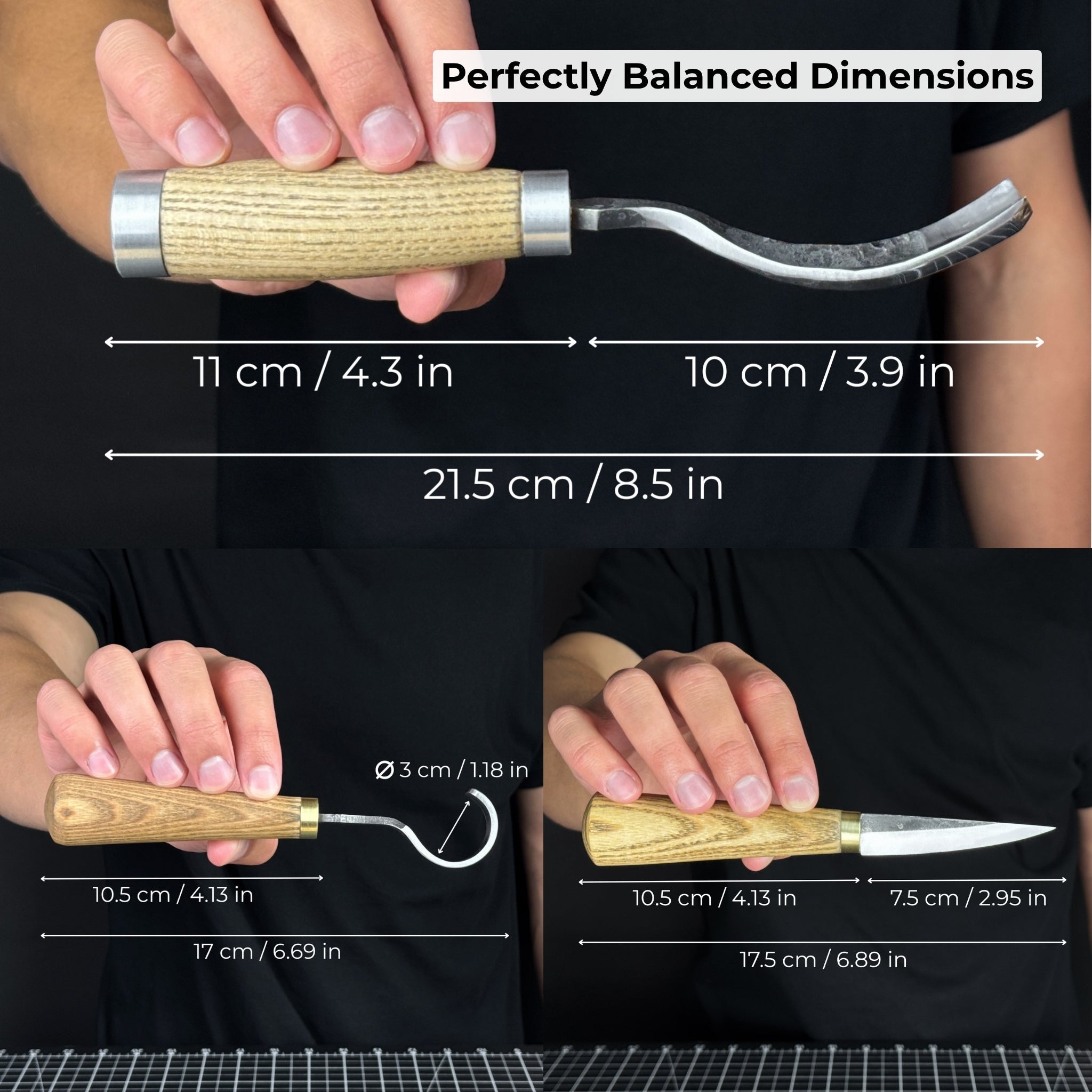 3-Piece Spoon Carving Tool Set - 6