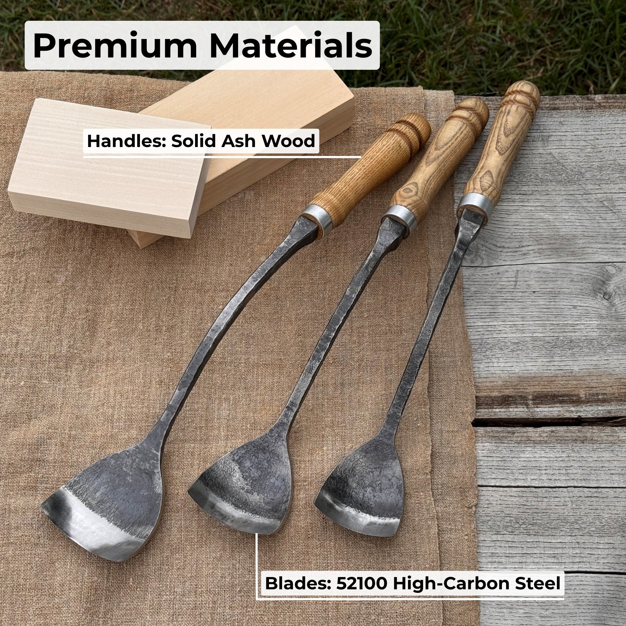 3 - Piece Spoon (Short) Bent Gouge Set - 6