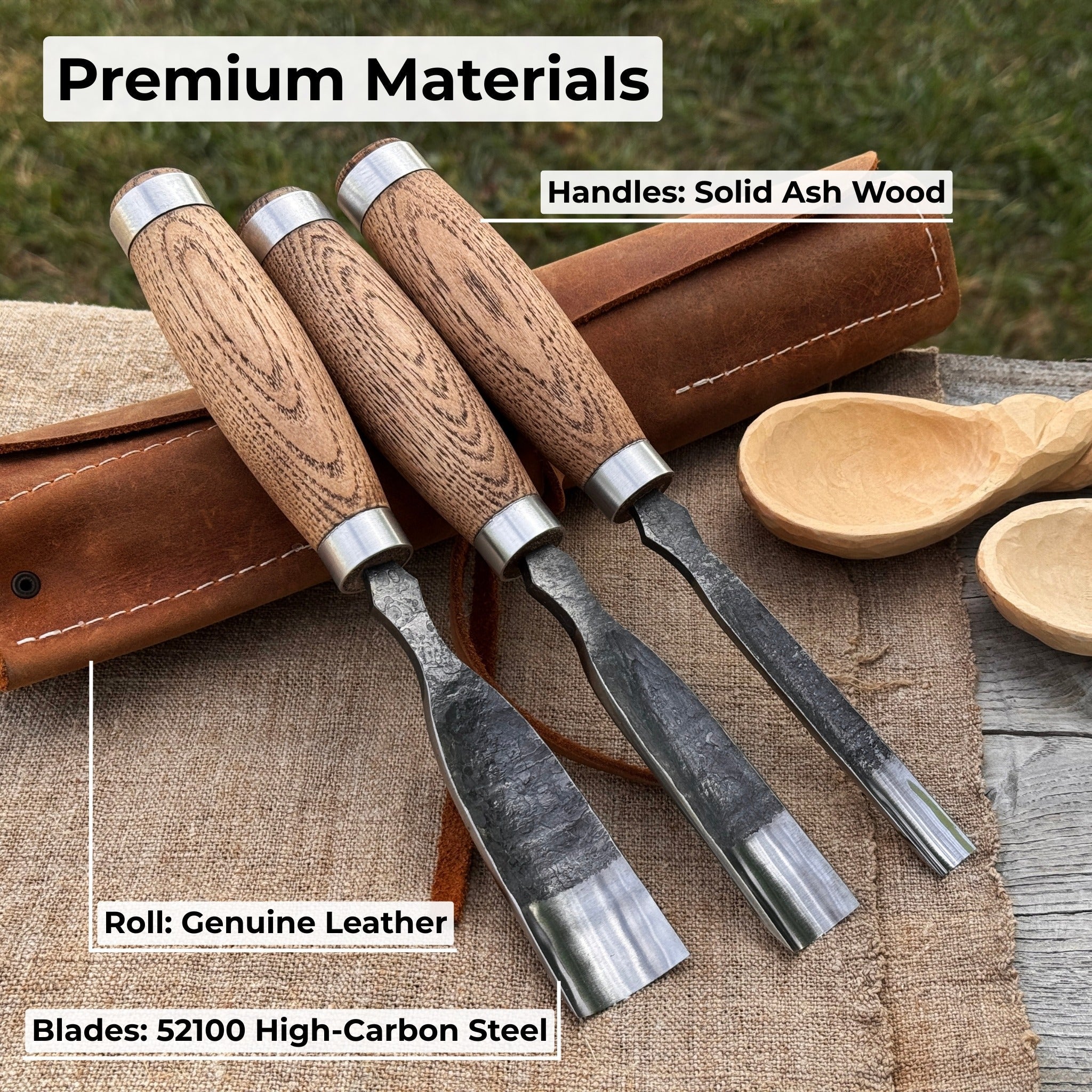 3 - Piece Straight Rounded Chisel Set - 7