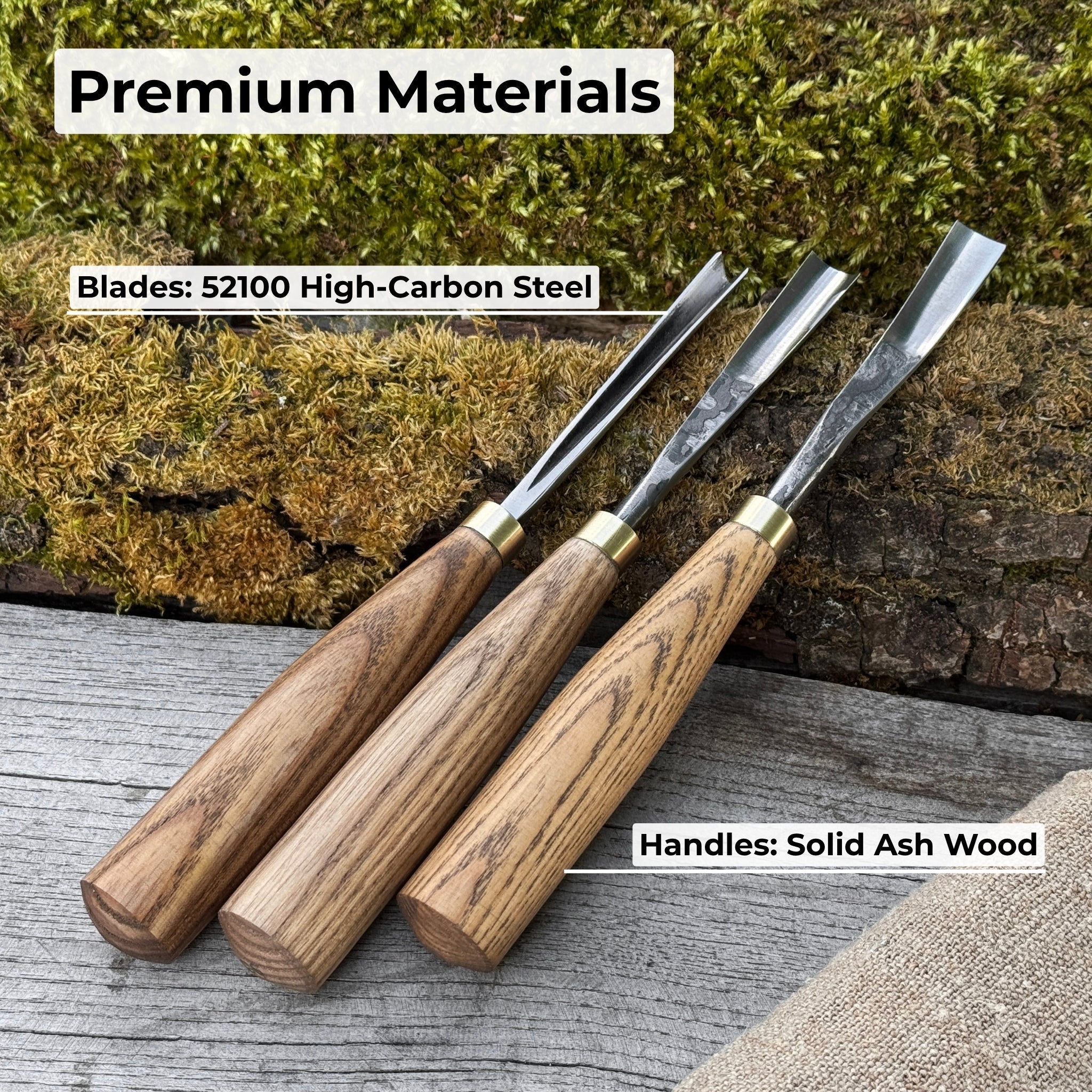 3 - Piece Wood Carving Chisel & Gouge Set - 6