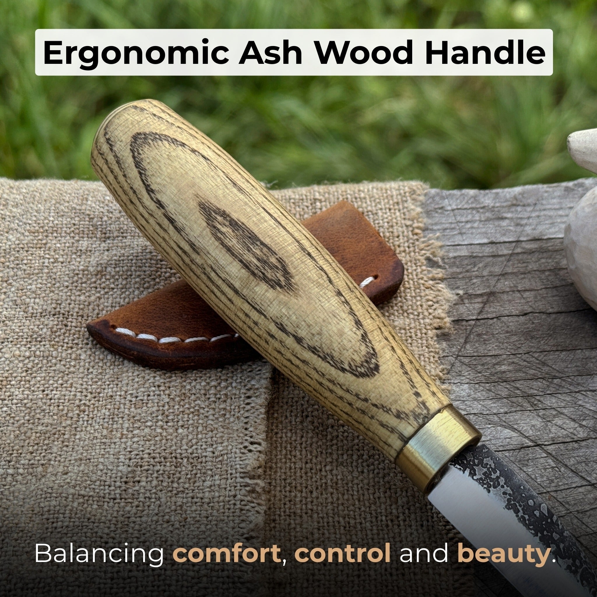 Hand-Forged Roughing Knife, Blade 5 cm (1.97 inches)