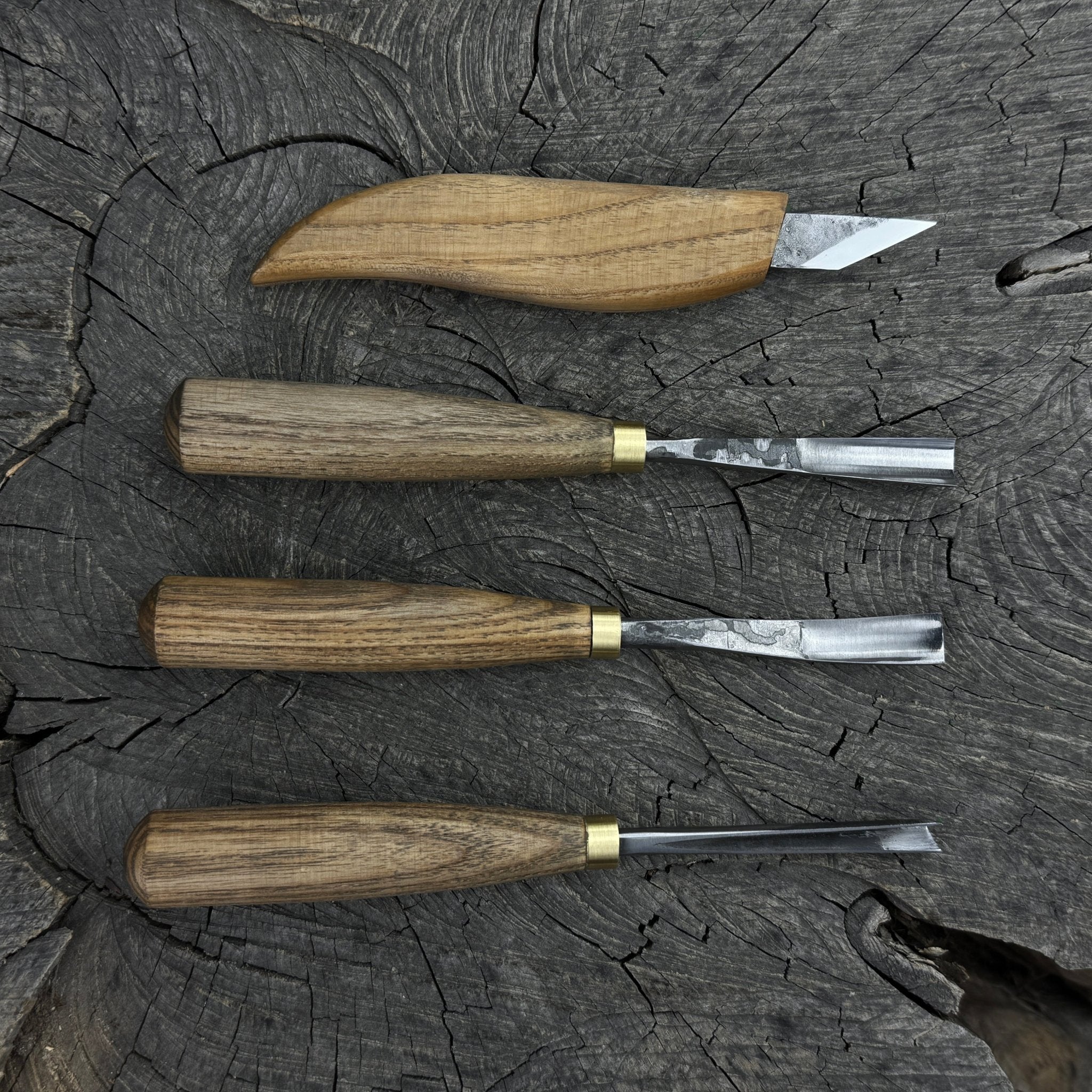 4 - Piece Carving Knife, Chisel & Gouge Set - 2