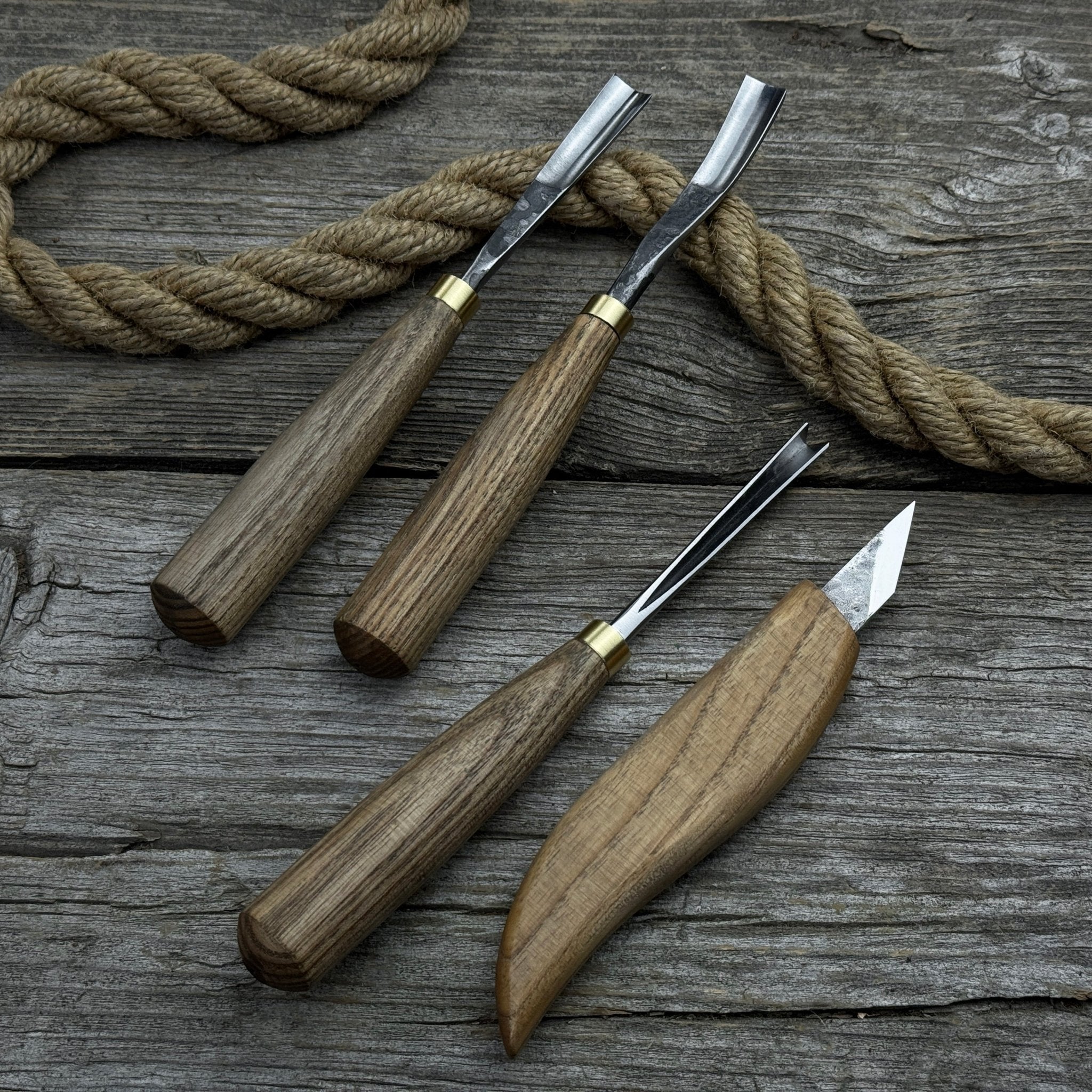 4 - Piece Carving Knife, Chisel & Gouge Set - 3
